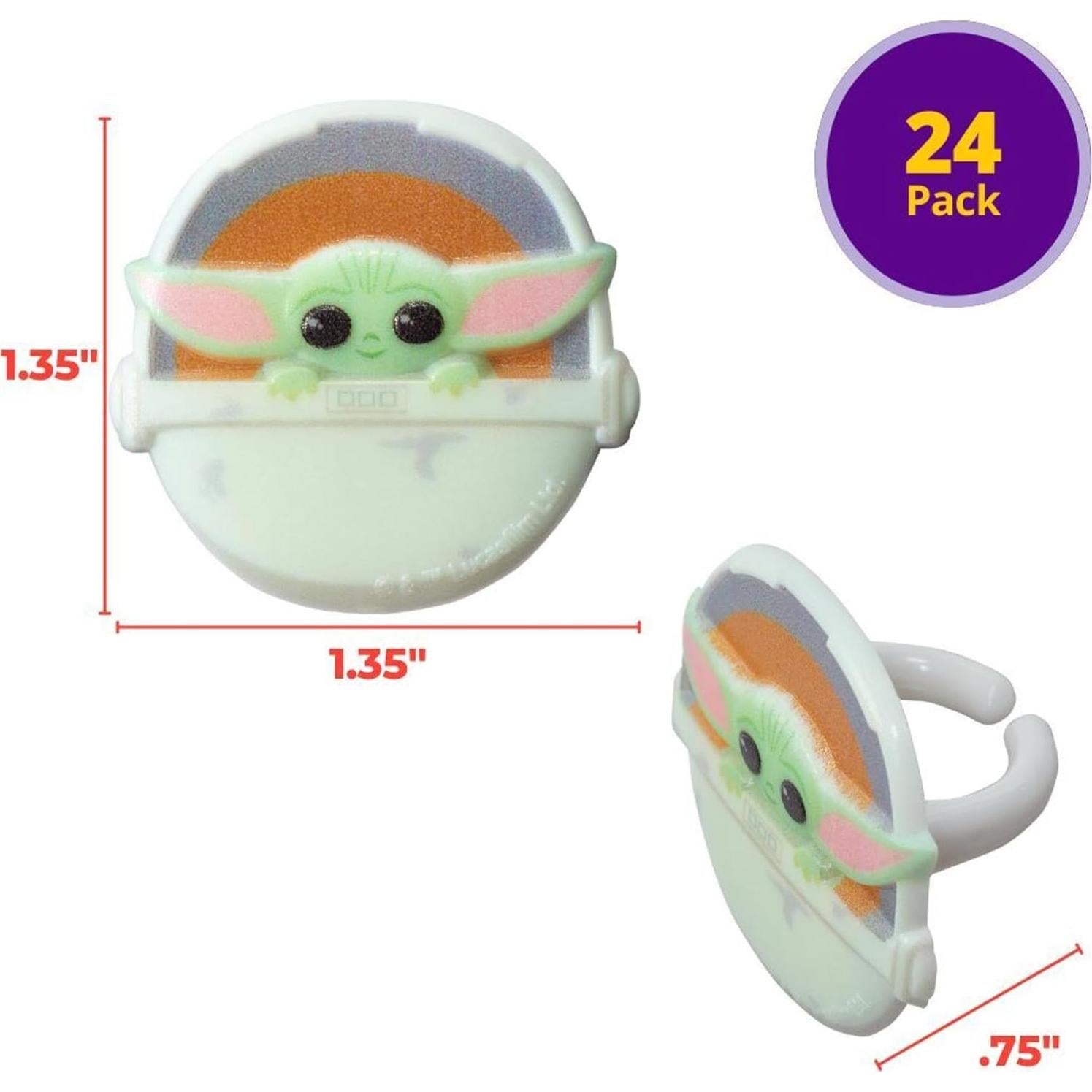 DECOPAC Anillos de Cupcake Star Wars The Mandalorian - 24 Piezas