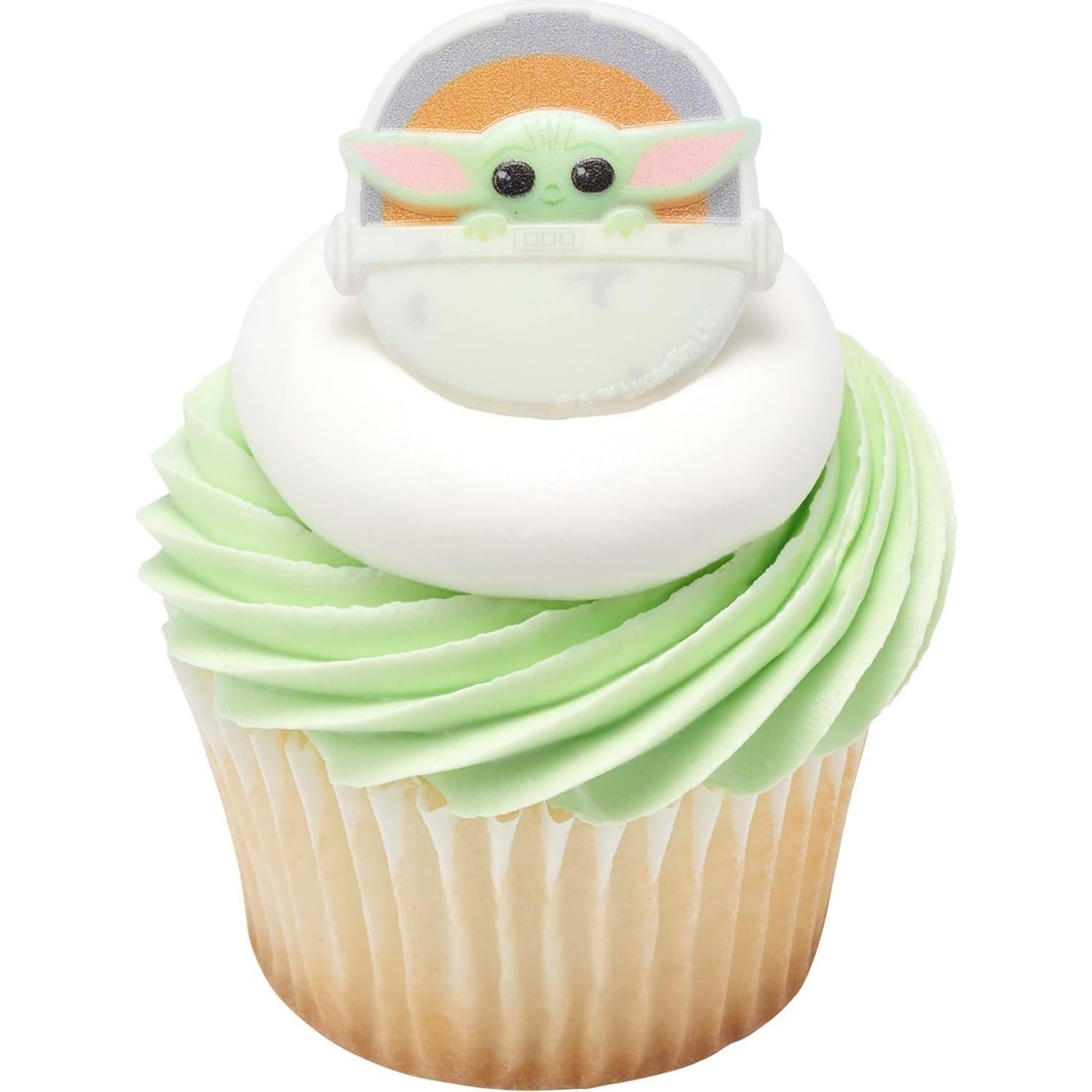 DECOPAC Anillos de Cupcake Star Wars The Mandalorian - 24 Piezas
