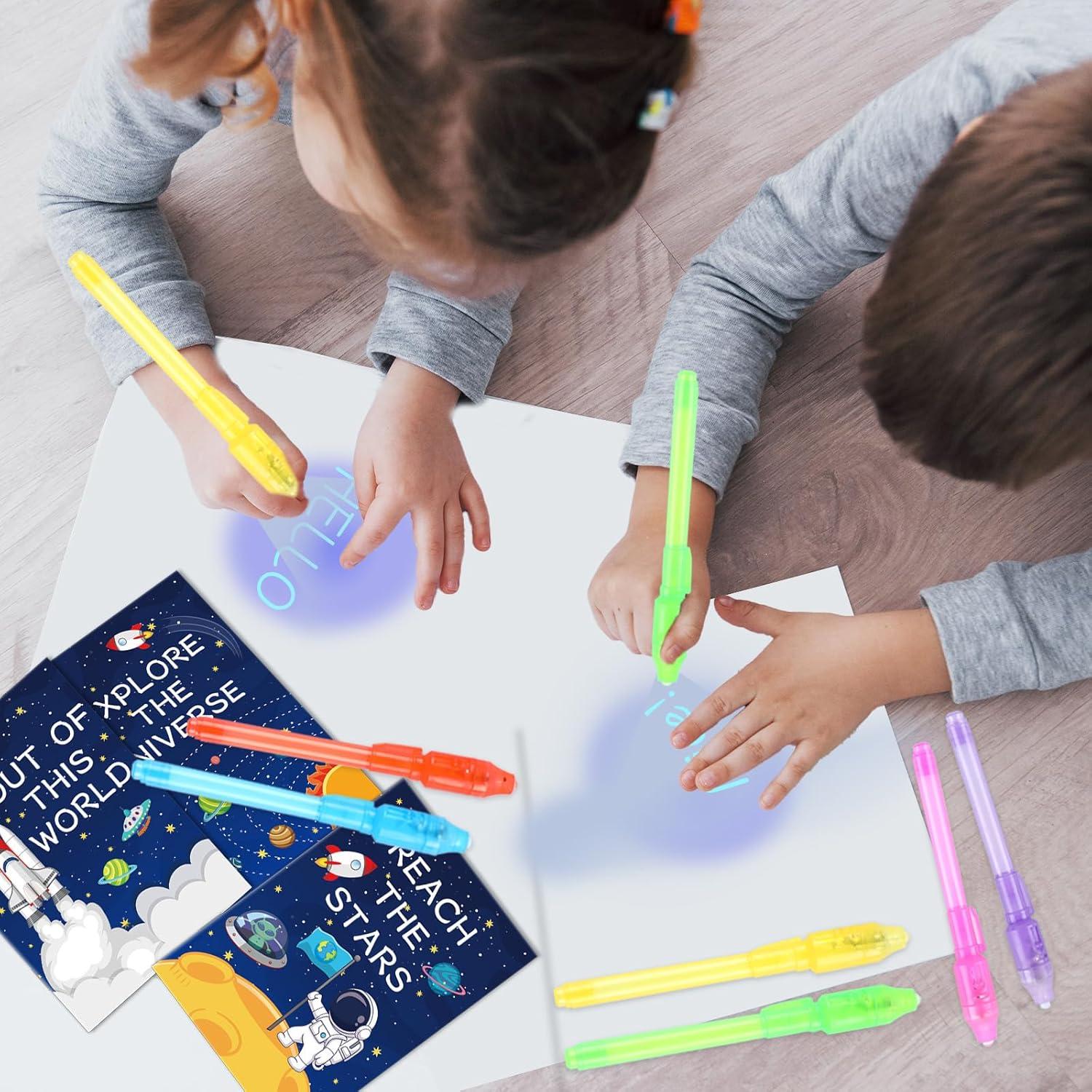 Juego de 48 Bolígrafos de Tinta Invisible y Cuadernos Espaciales ZOIIWA