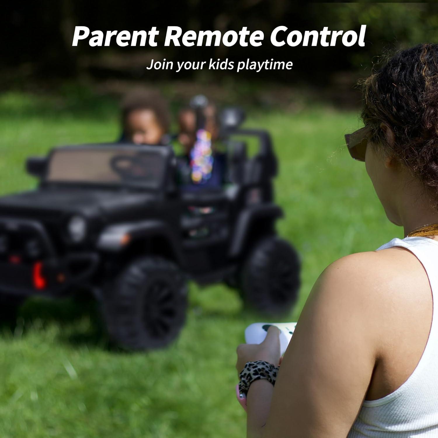 Coche Eléctrico para Niños Hikiddo 12V 2 Pasajeros Negro