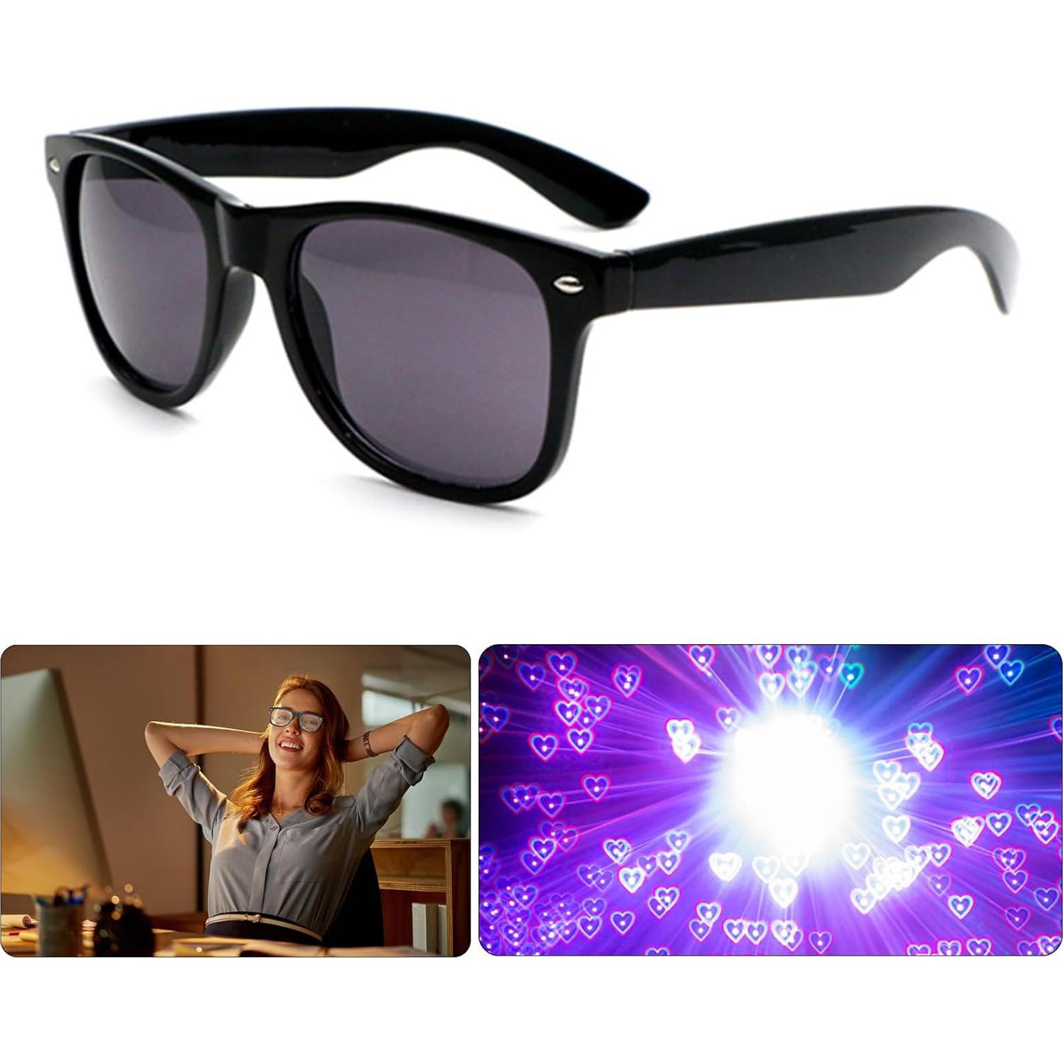 Gafas de Difracción Efecto Corazón Hxyxbnhno - Adulto Unisex