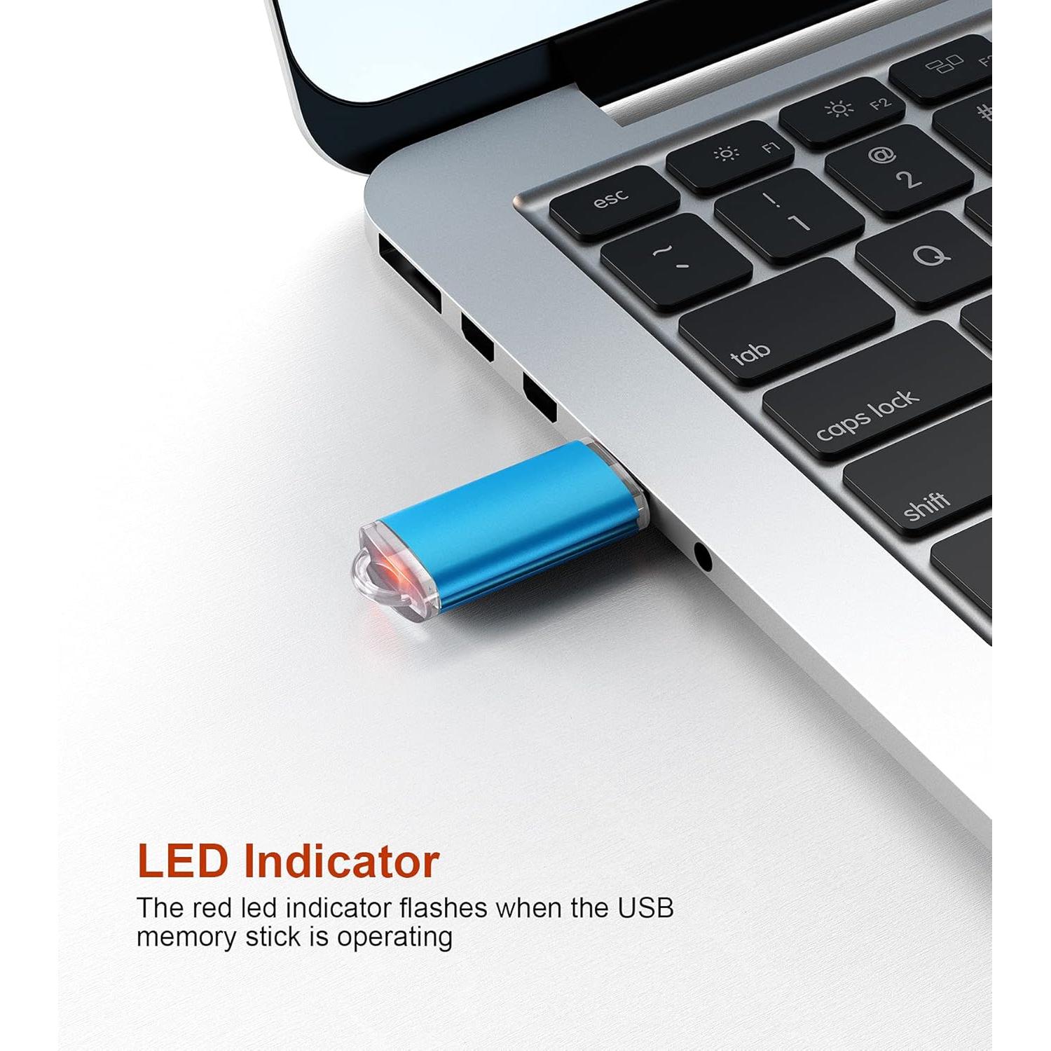 TOPESEL 128GB USB 3.0 Memoria Flash Alta Velocidad Azul