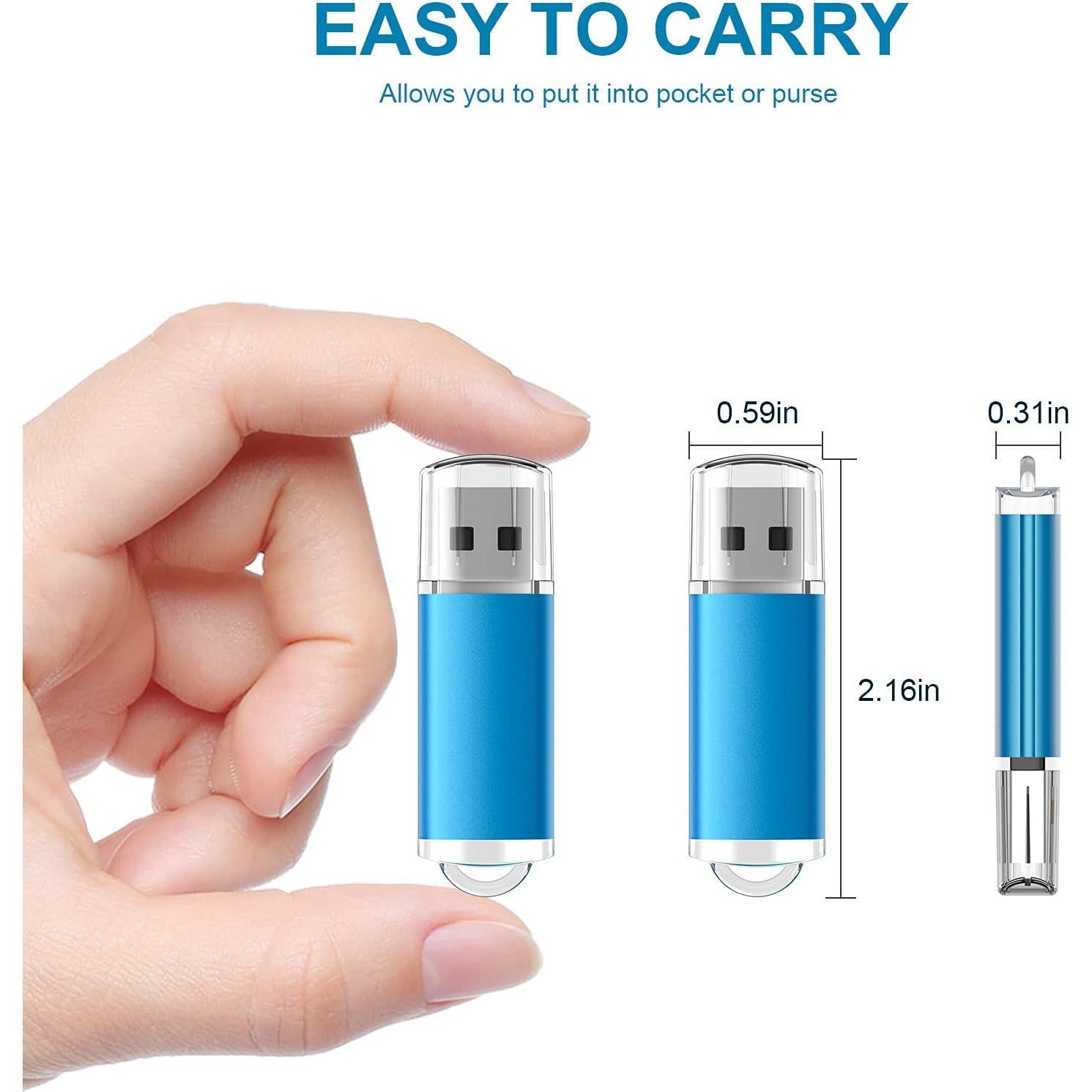 TOPESEL 128GB USB 3.0 Memoria Flash Alta Velocidad Azul