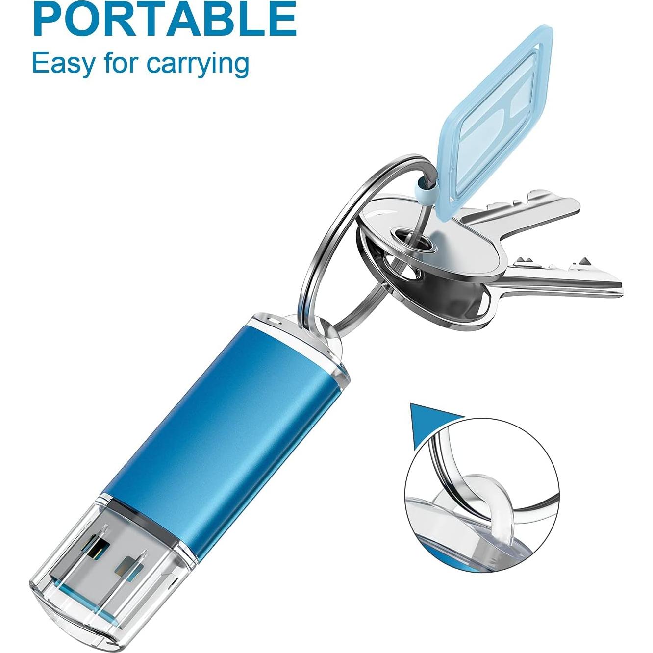 TOPESEL 128GB USB 3.0 Memoria Flash Alta Velocidad Azul