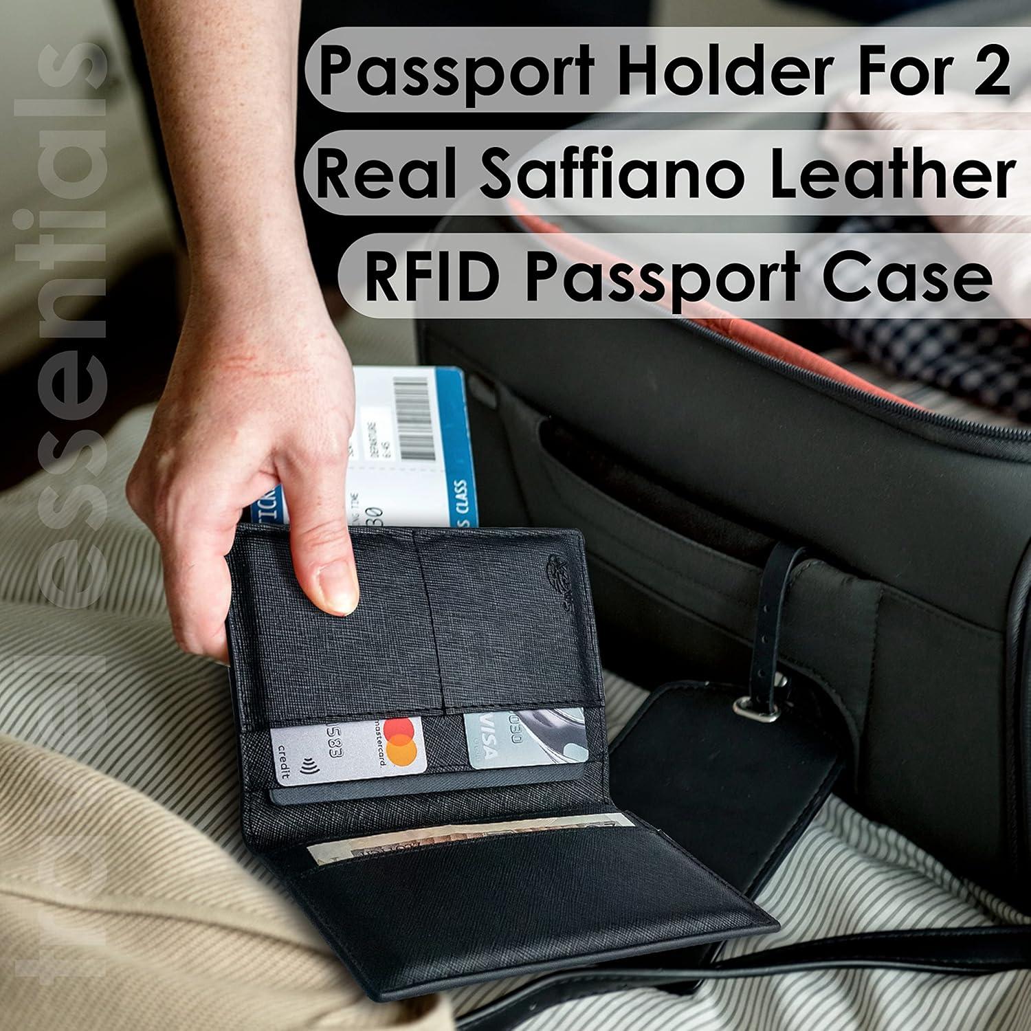 Porta Pasaportes Snazzy Hawk RFID Organizador Unisex Negro