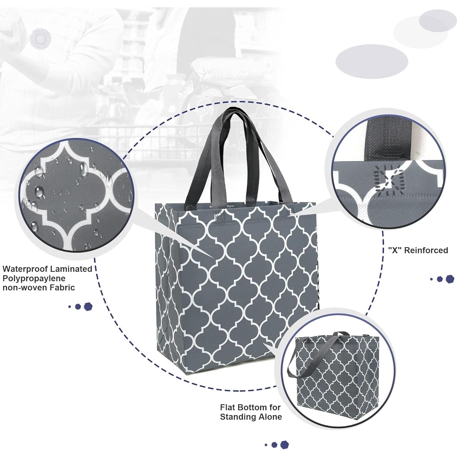 BeeGreen 6 Bolsas de Compras Reutilizables Plegables 33x33 cm