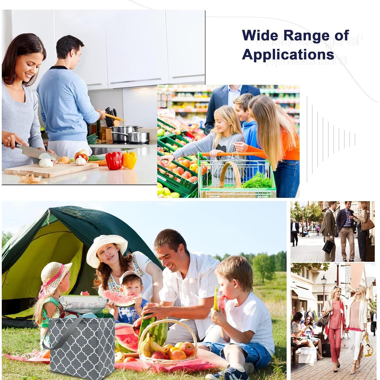 BeeGreen 6 Bolsas de Compras Reutilizables Plegables 33x33 cm