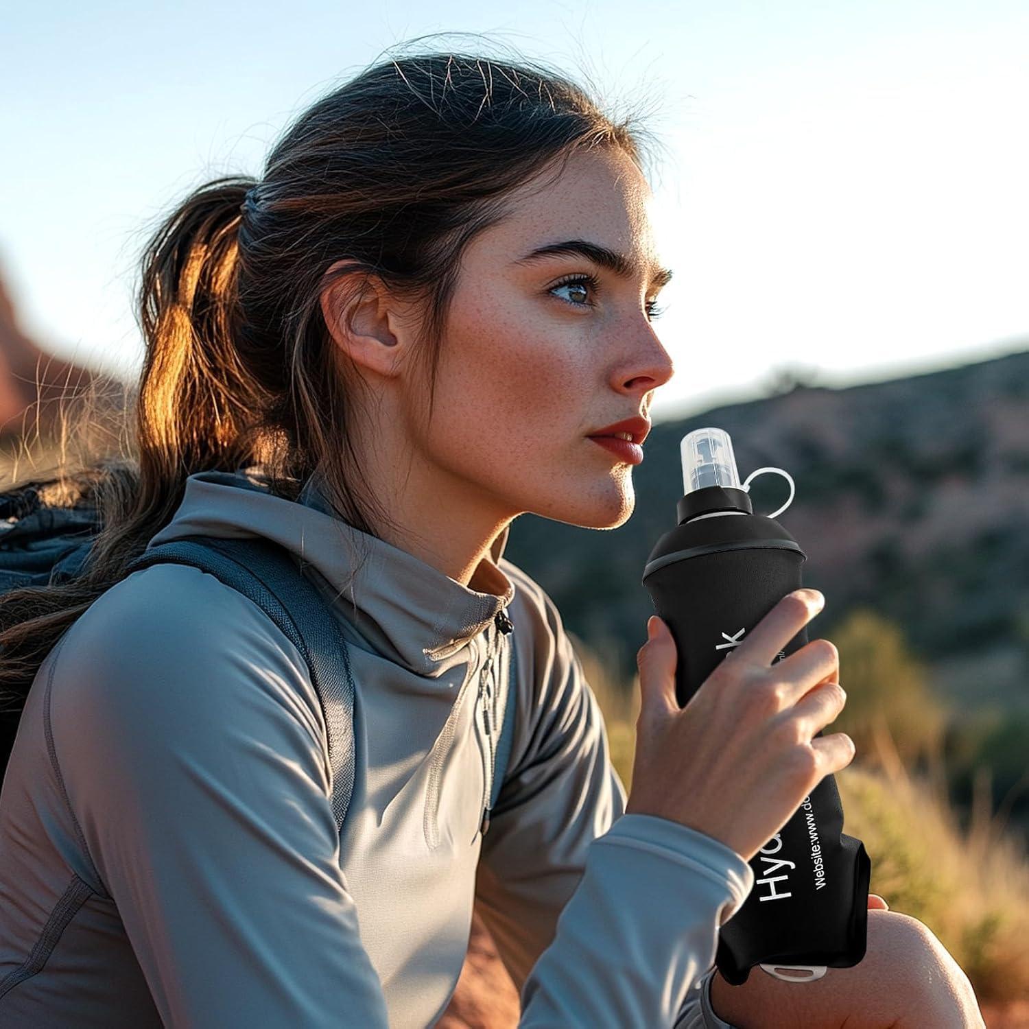 Botella de Hidratación Plegable AXEN 500ml TPU para Correr