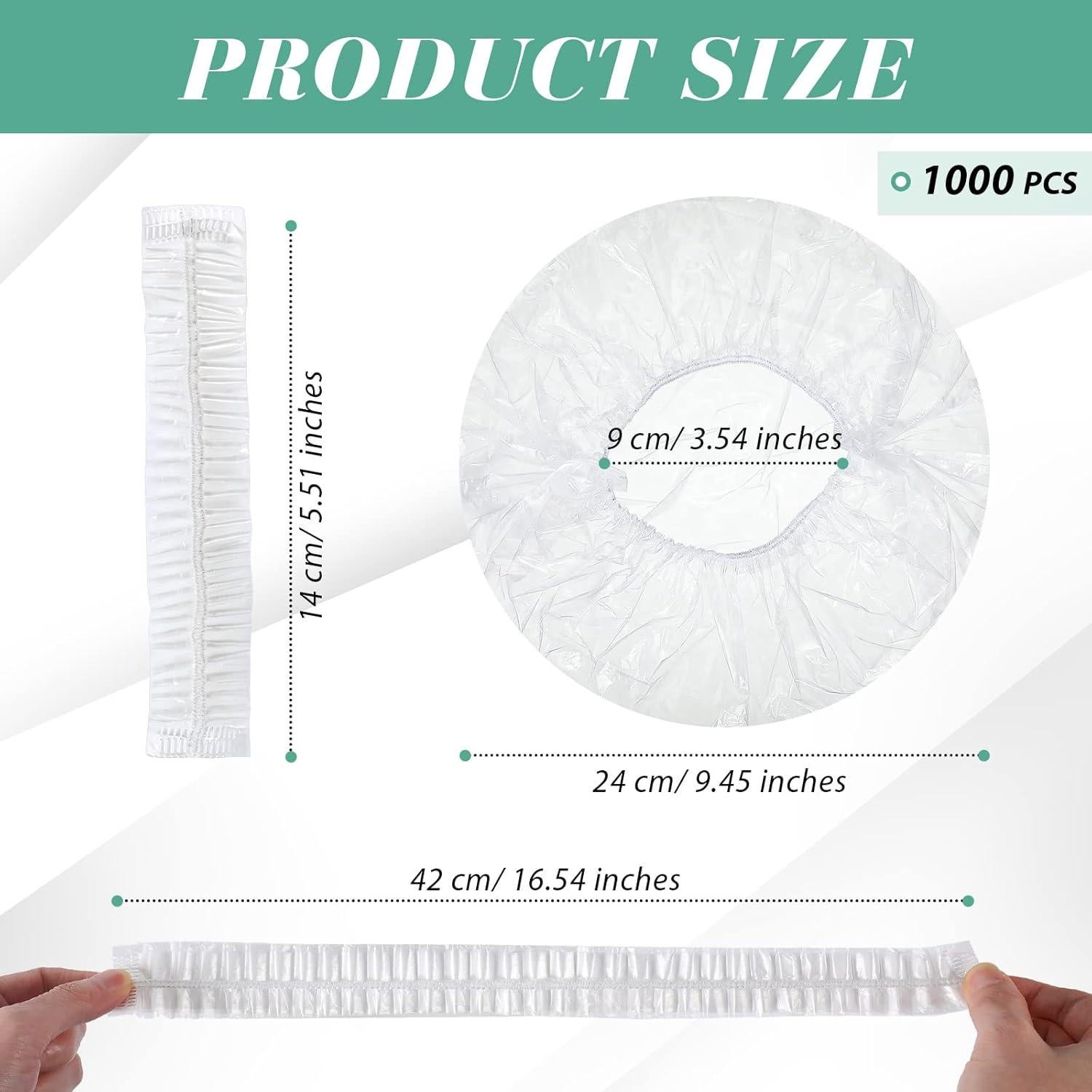 Gorras de Ducha Desechables Leyndo 1000 Pcs Impermeables