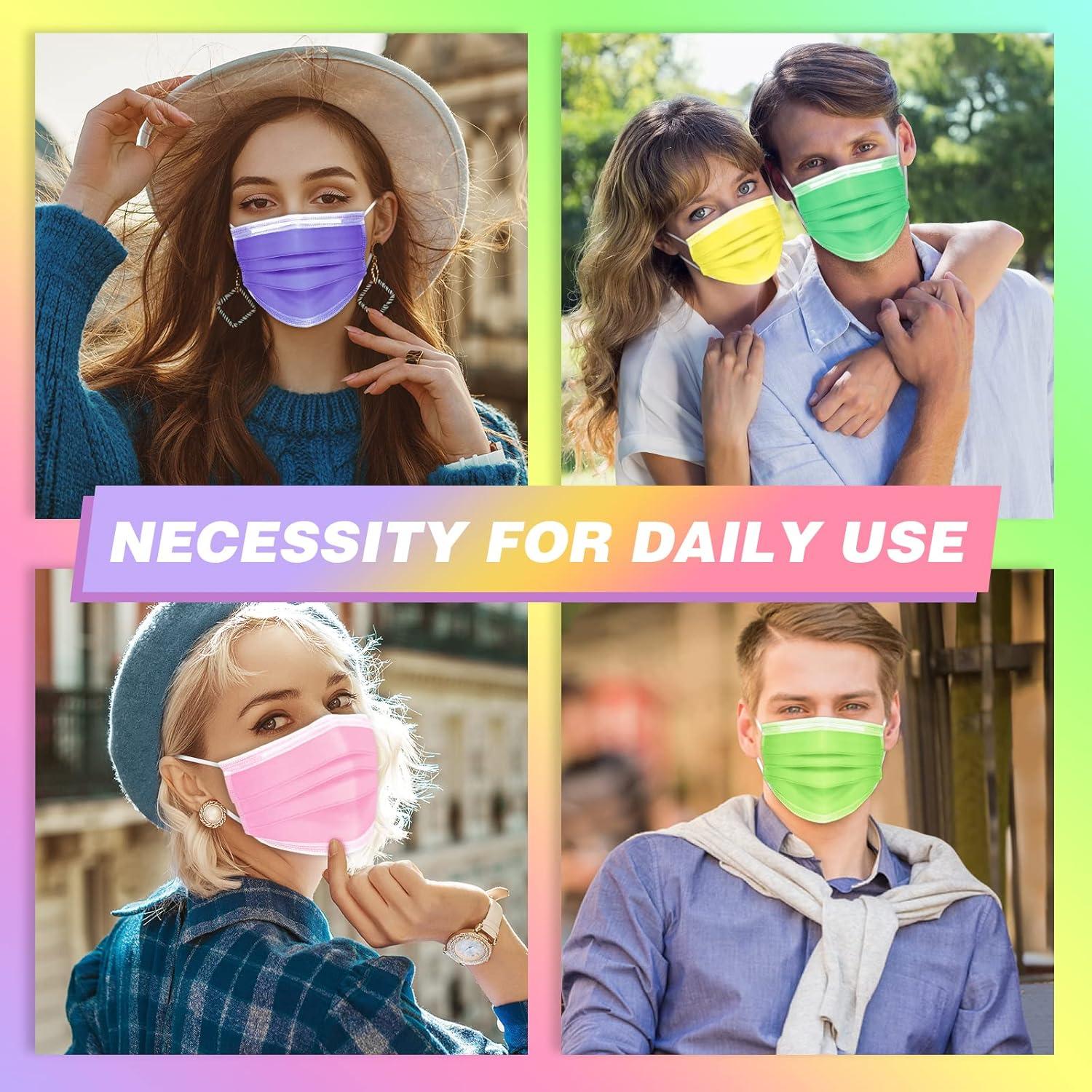 Mascarillas Desechables XDX 3 Capas Coloridas 50 Pcs Adulto Unisex