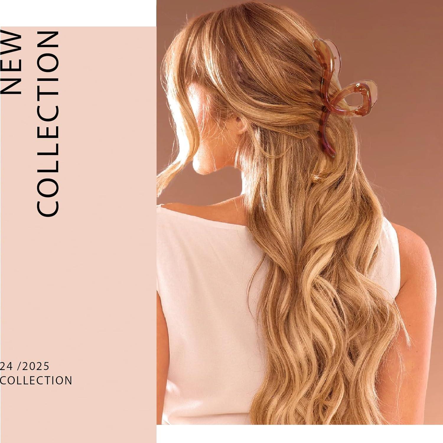 Clips de Garra Grande LILIEBE Cristal 4 Pcs 13 cm