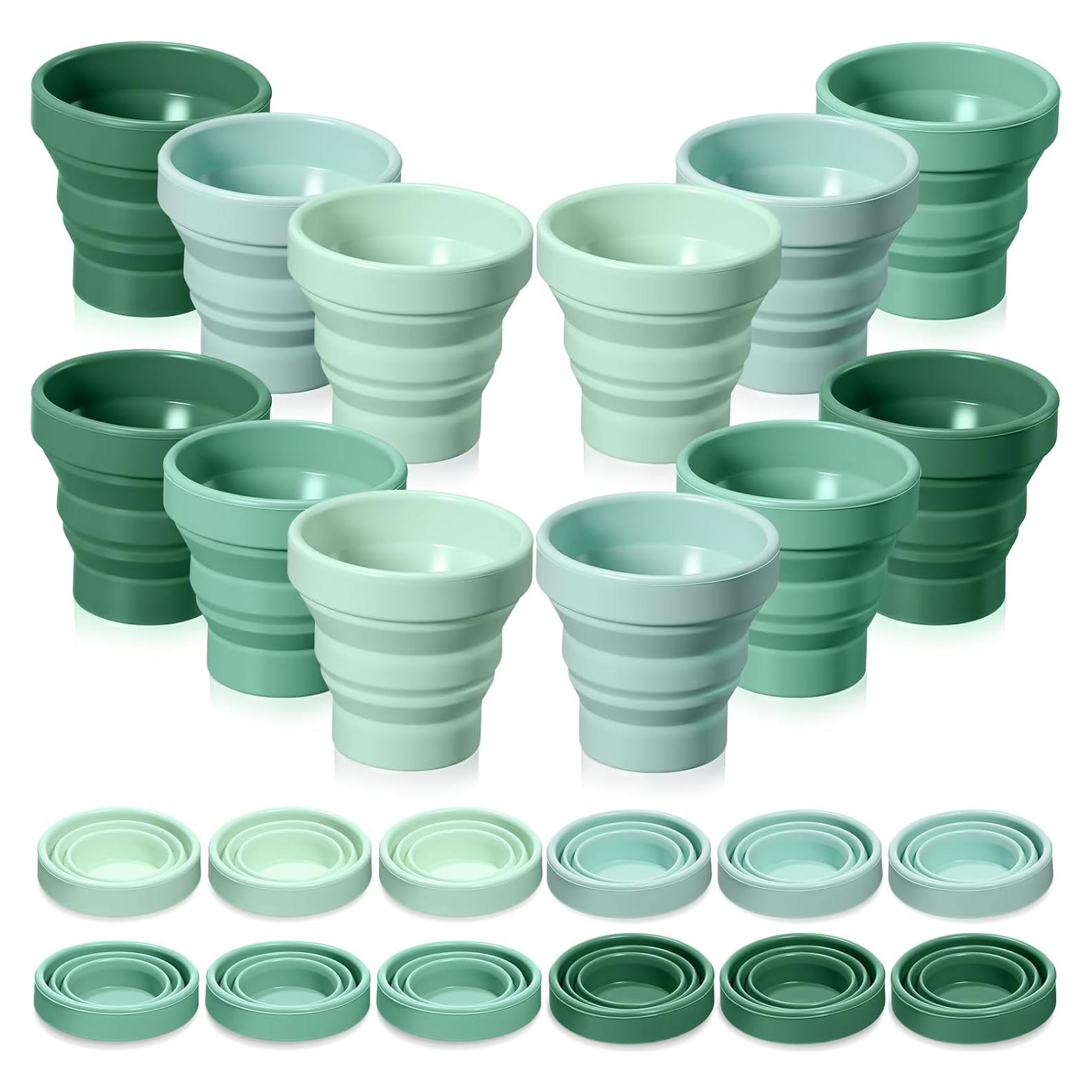 24 Tazas de Silicona Plegables Funnymoom para Camping 150 ml