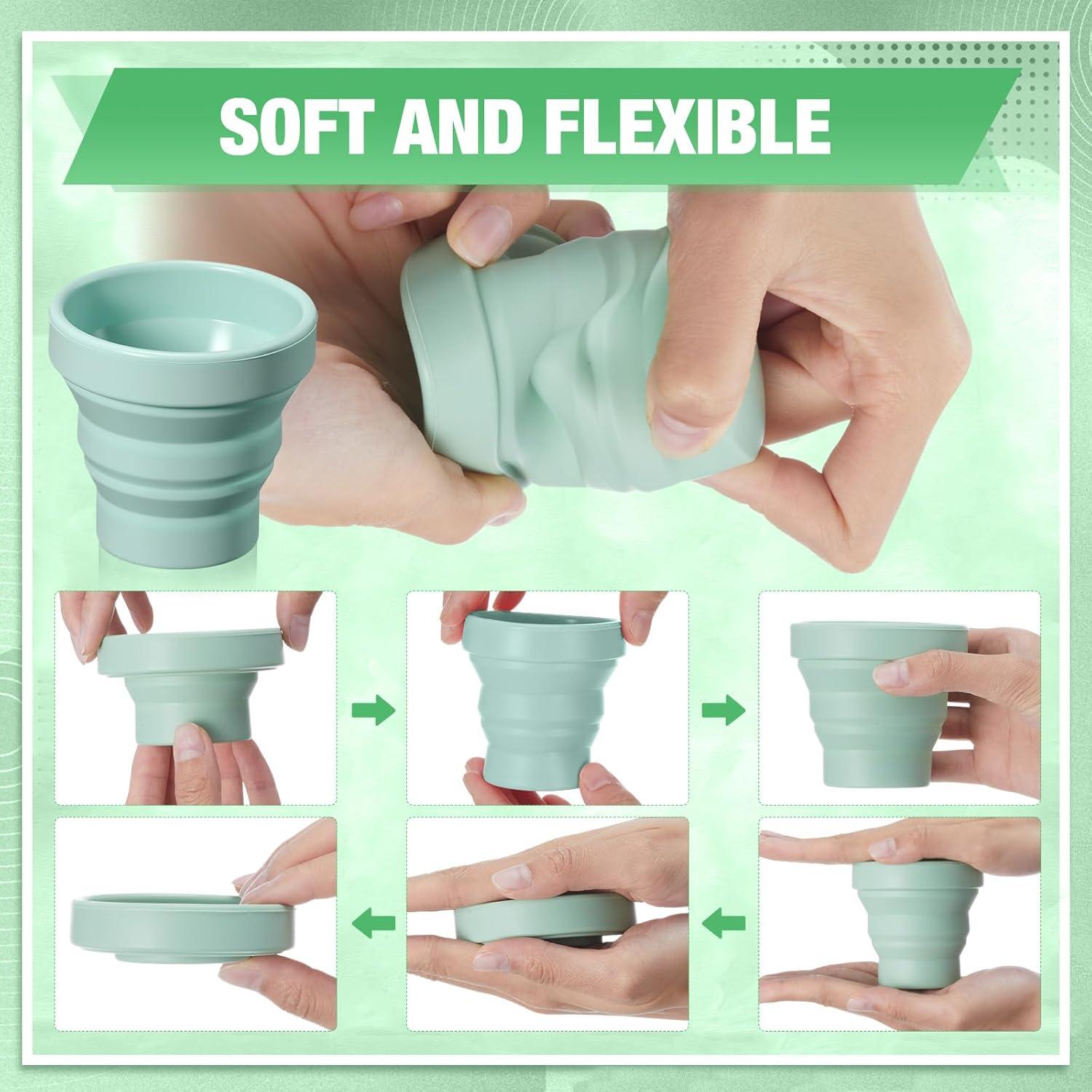 24 Tazas de Silicona Plegables Funnymoom para Camping 150 ml