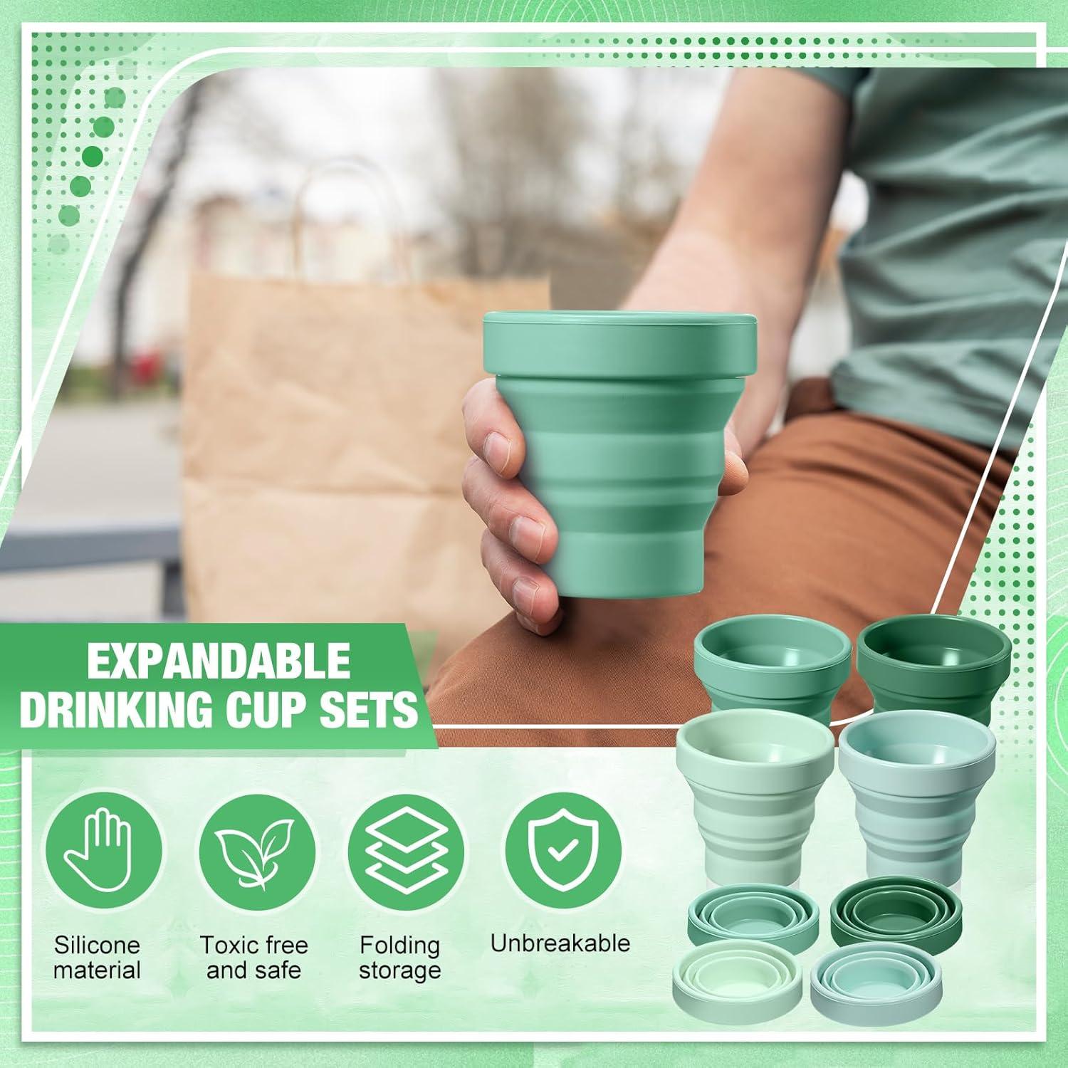 24 Tazas de Silicona Plegables Funnymoom para Camping 150 ml