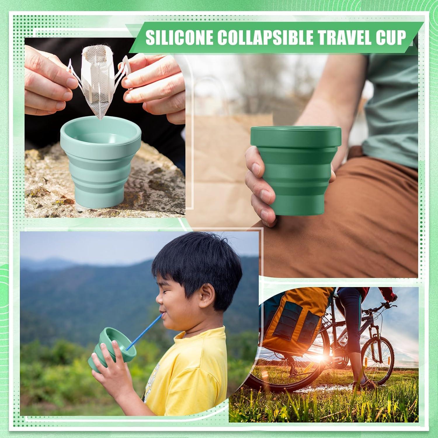 24 Tazas de Silicona Plegables Funnymoom para Camping 150 ml