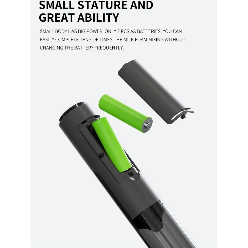 Espumador de Leche de Viaje WBJHYM con Tapa 0.3L Negro