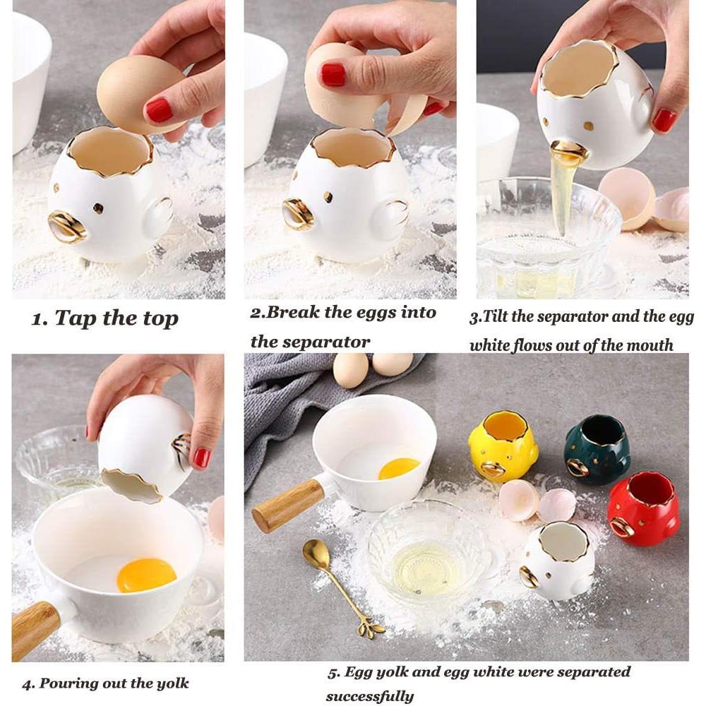 Separador de Yemas de Huevo ZOSTLAND Cerámica Azul 5cm