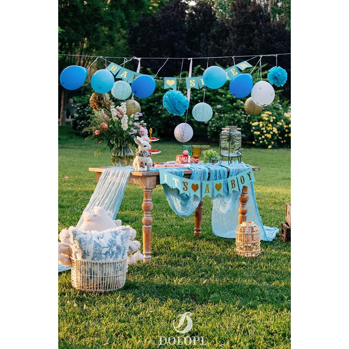 Cubre Mesa de Gasa DOLOPL Azul Bebé 4.06m Estilo Rústico