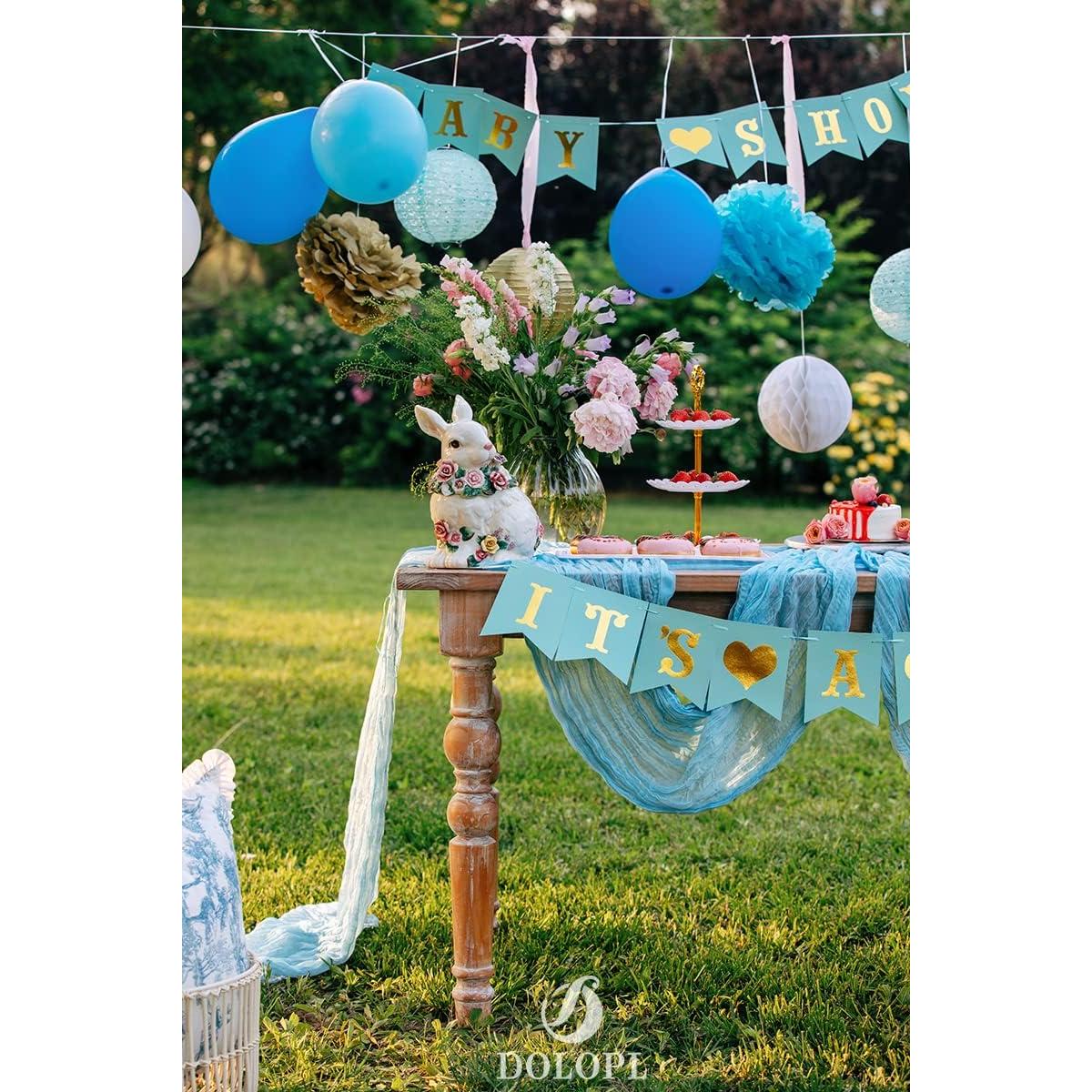 Cubre Mesa de Gasa DOLOPL Azul Bebé 4.06m Estilo Rústico