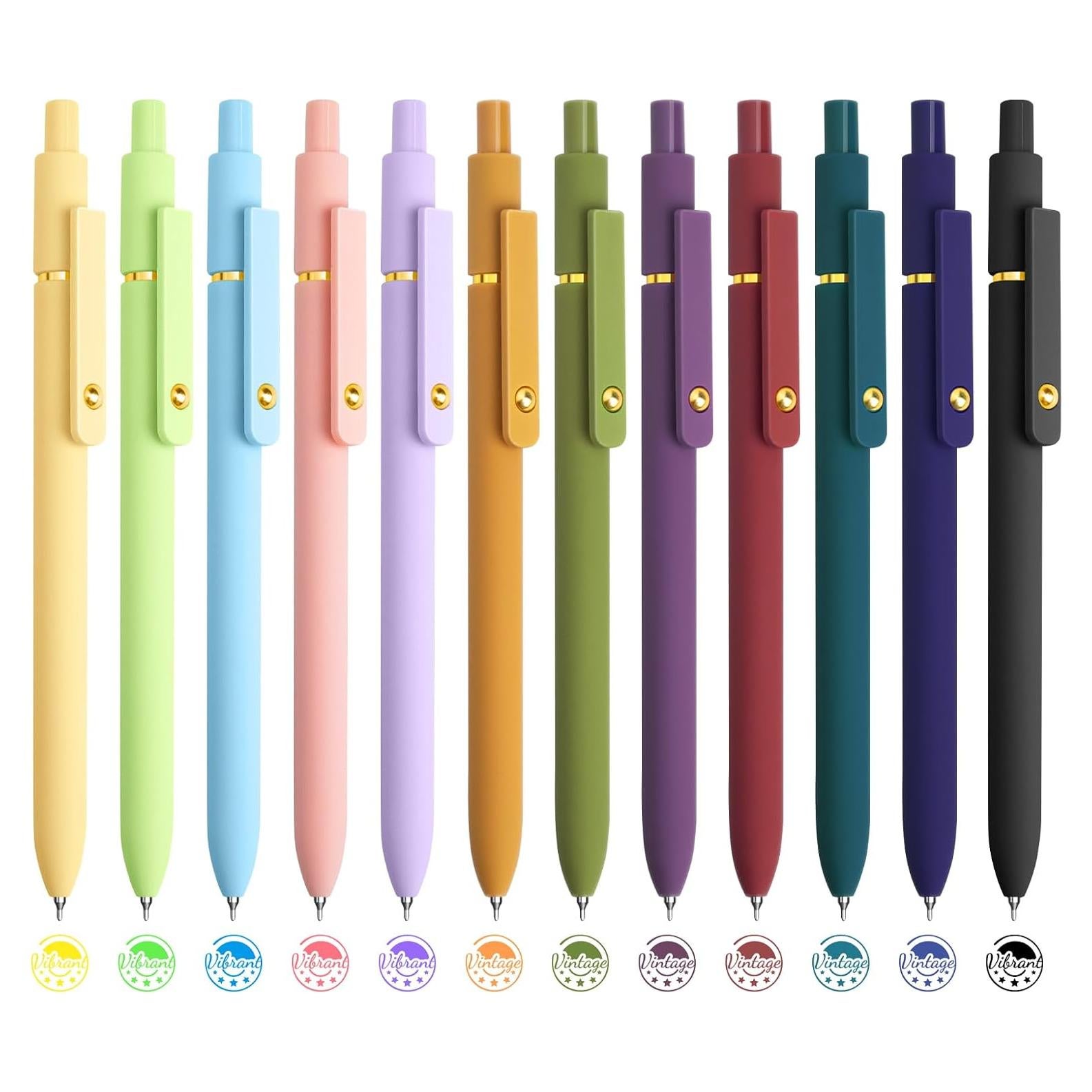 Set de 12 Bolígrafos de Gel YOXMJDB 0.5mm Multicolor