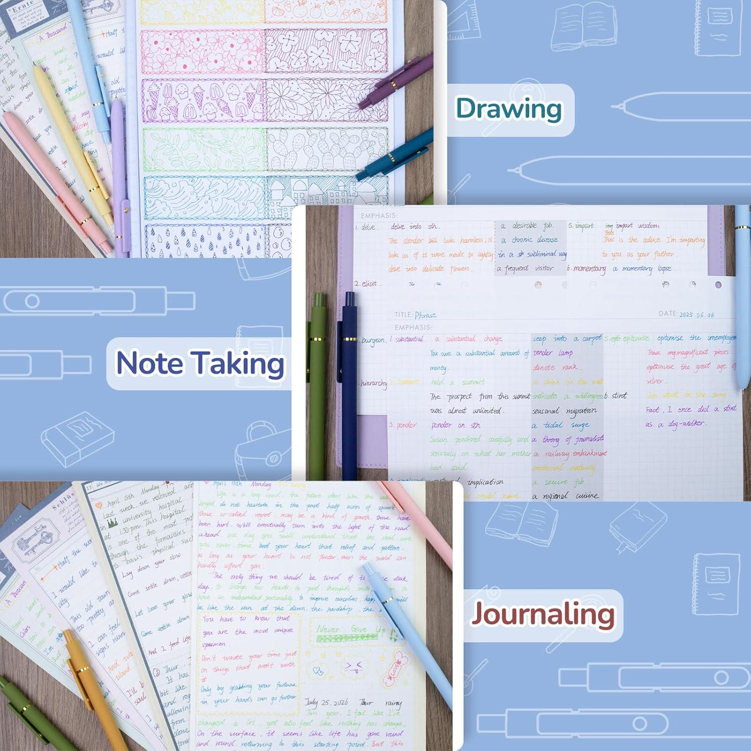 Set de 12 Bolígrafos de Gel YOXMJDB 0.5mm Multicolor