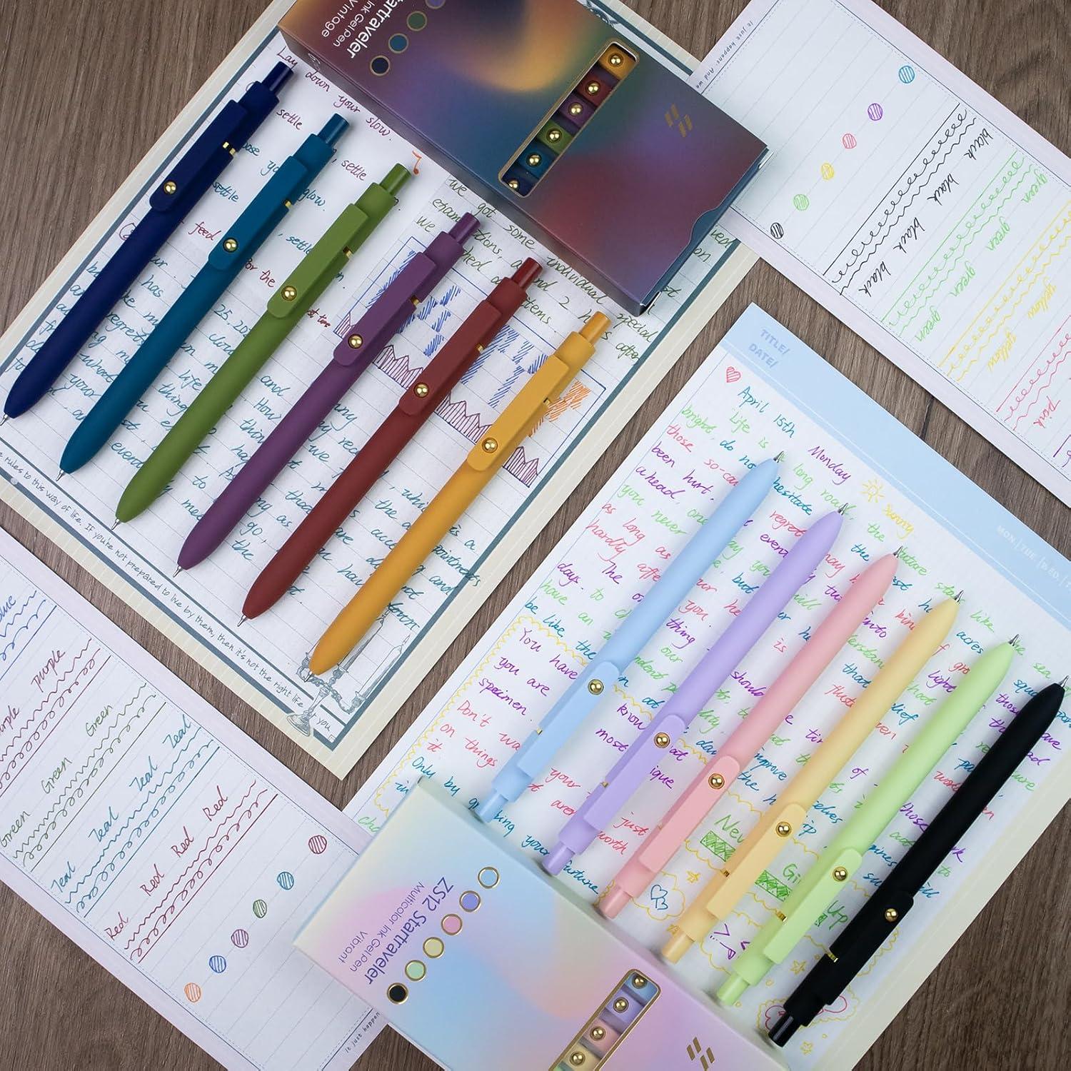 Set de 12 Bolígrafos de Gel YOXMJDB 0.5mm Multicolor