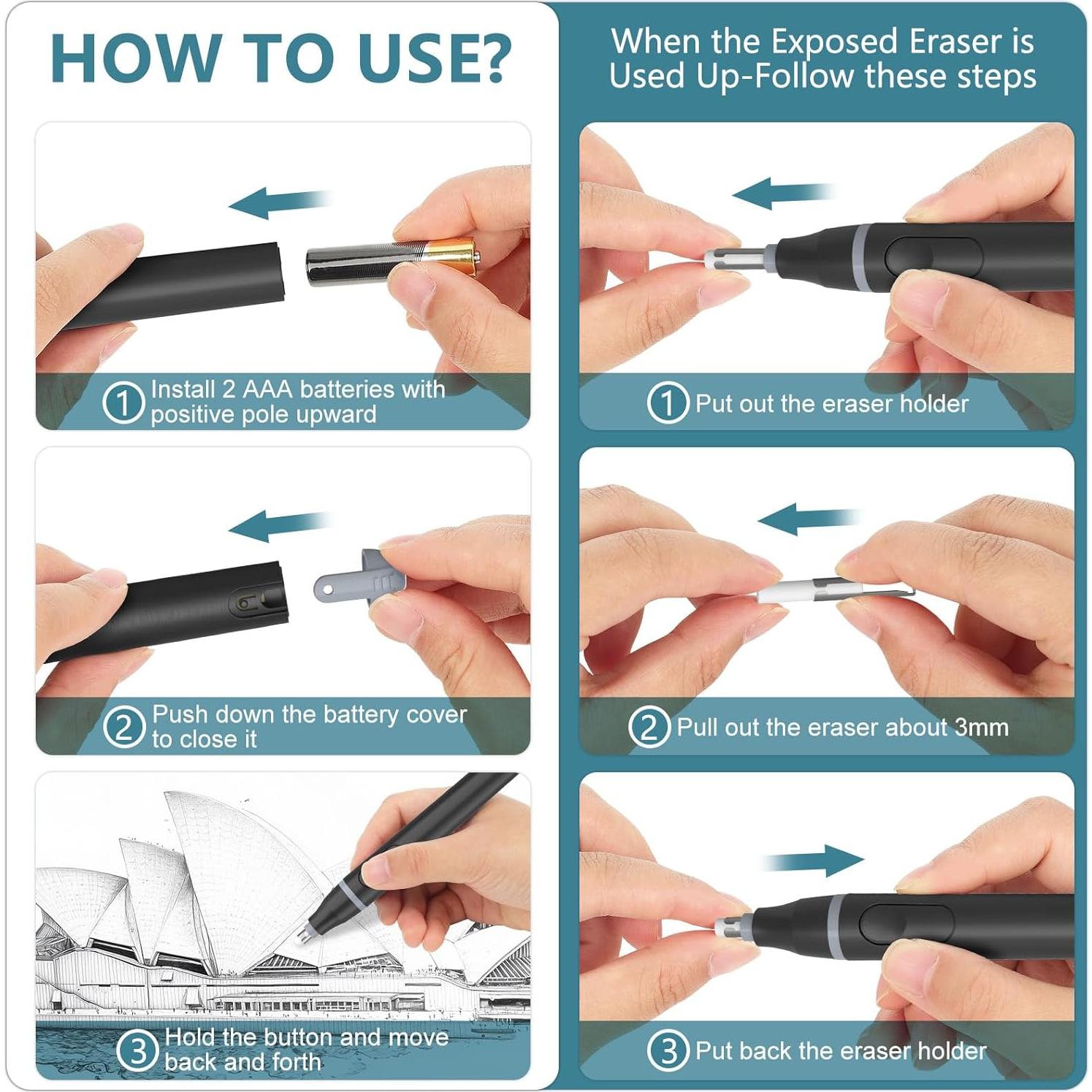 Borrador Eléctrico Foyucool a Batería con 220 Recargas
