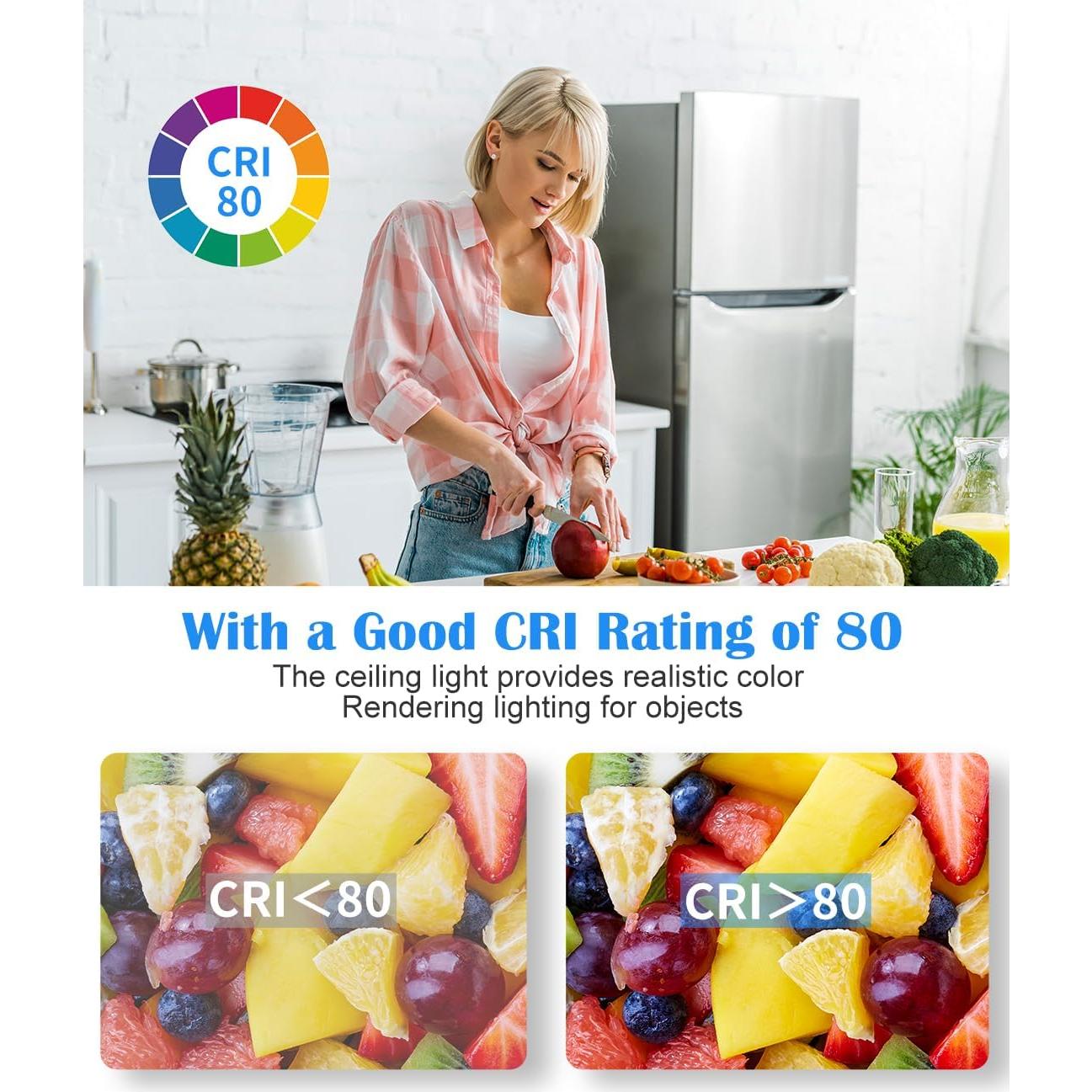 Lámpara de Techo LED 17W Negra Mate 25.4cm 5CCT Ajustable