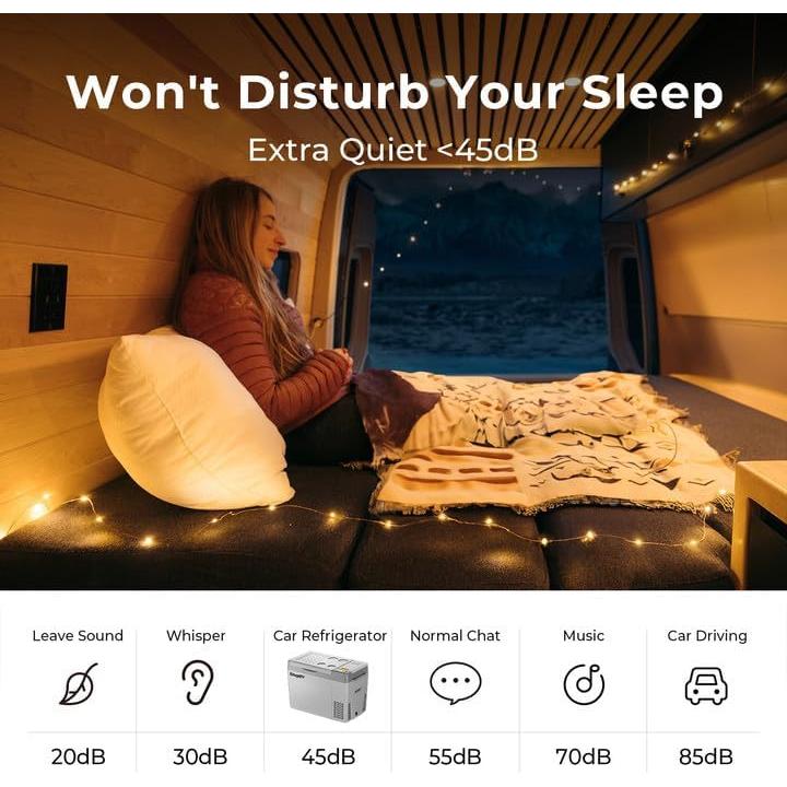 Refrigerador BougeRV CRPRO 30 Quart 12V Portátil 28L