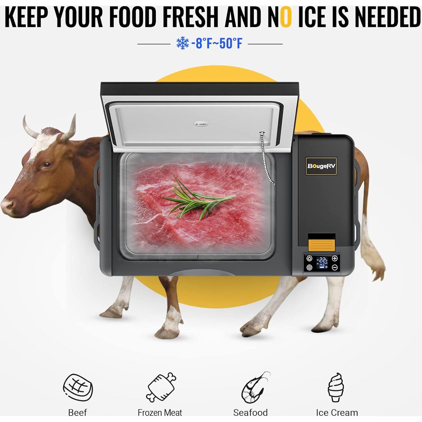 Refrigerador BougeRV CRPRO 30 Quart 12V Portátil 28L