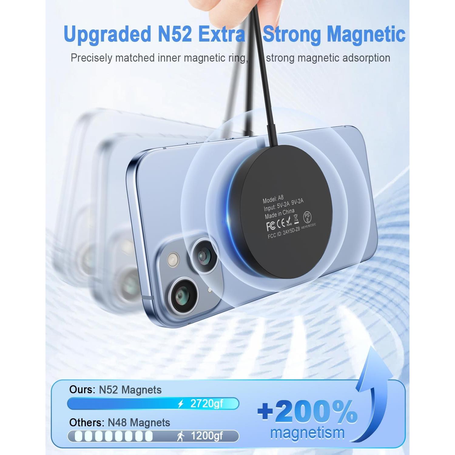 Cargador Inalámbrico Magnético YOUNGREEN 20W para iPhone 16/15/14/13/12