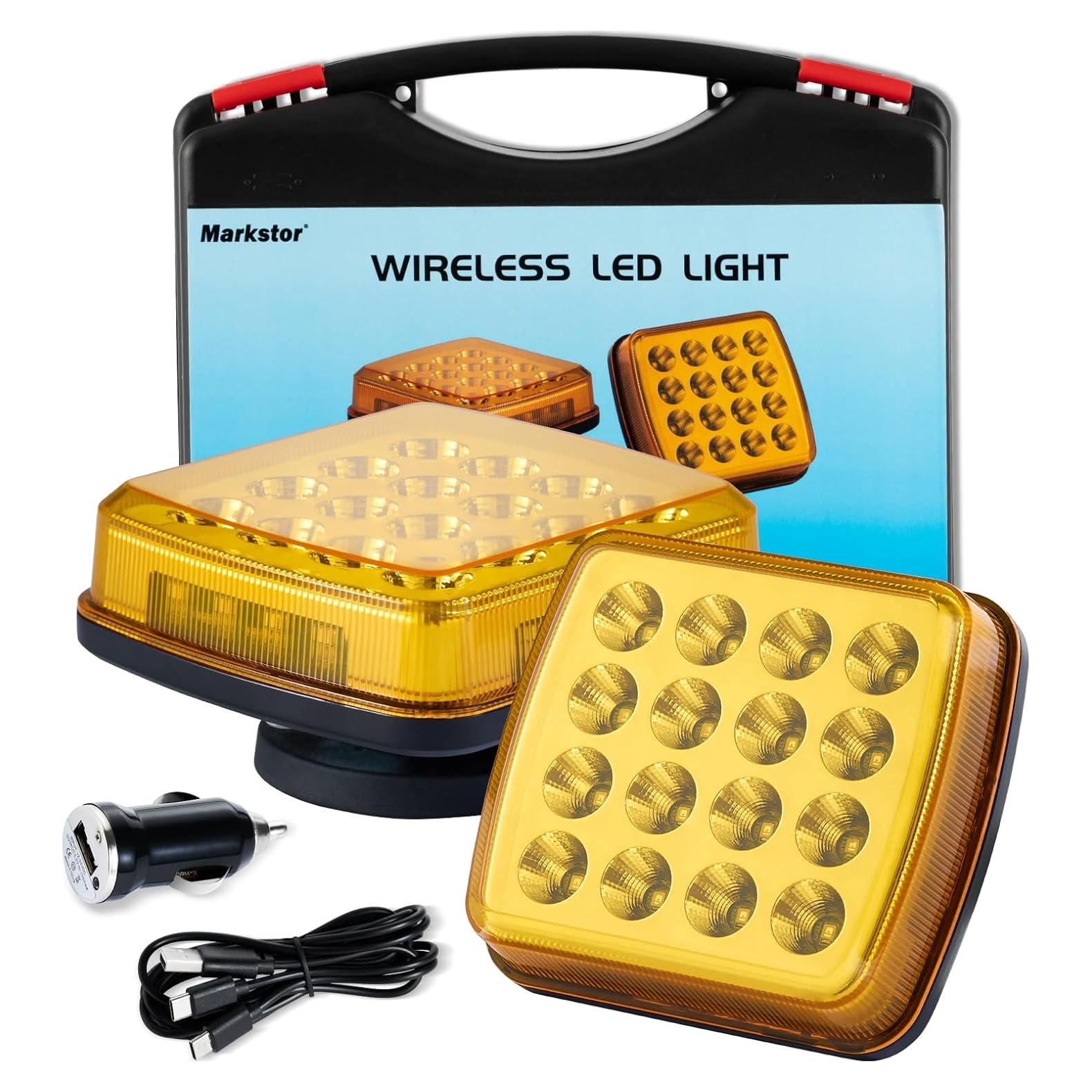 Luces de Emergencia LED Inalámbricas Markstor MST-06A Ámbar