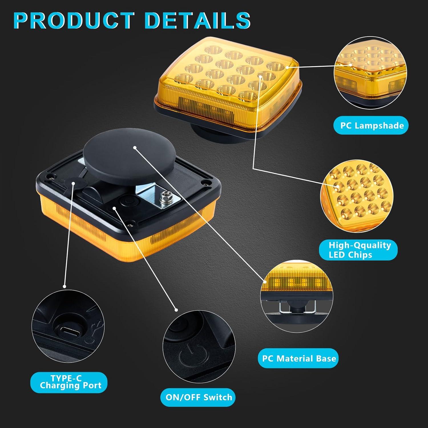 Luces de Emergencia LED Inalámbricas Markstor MST-06A Ámbar