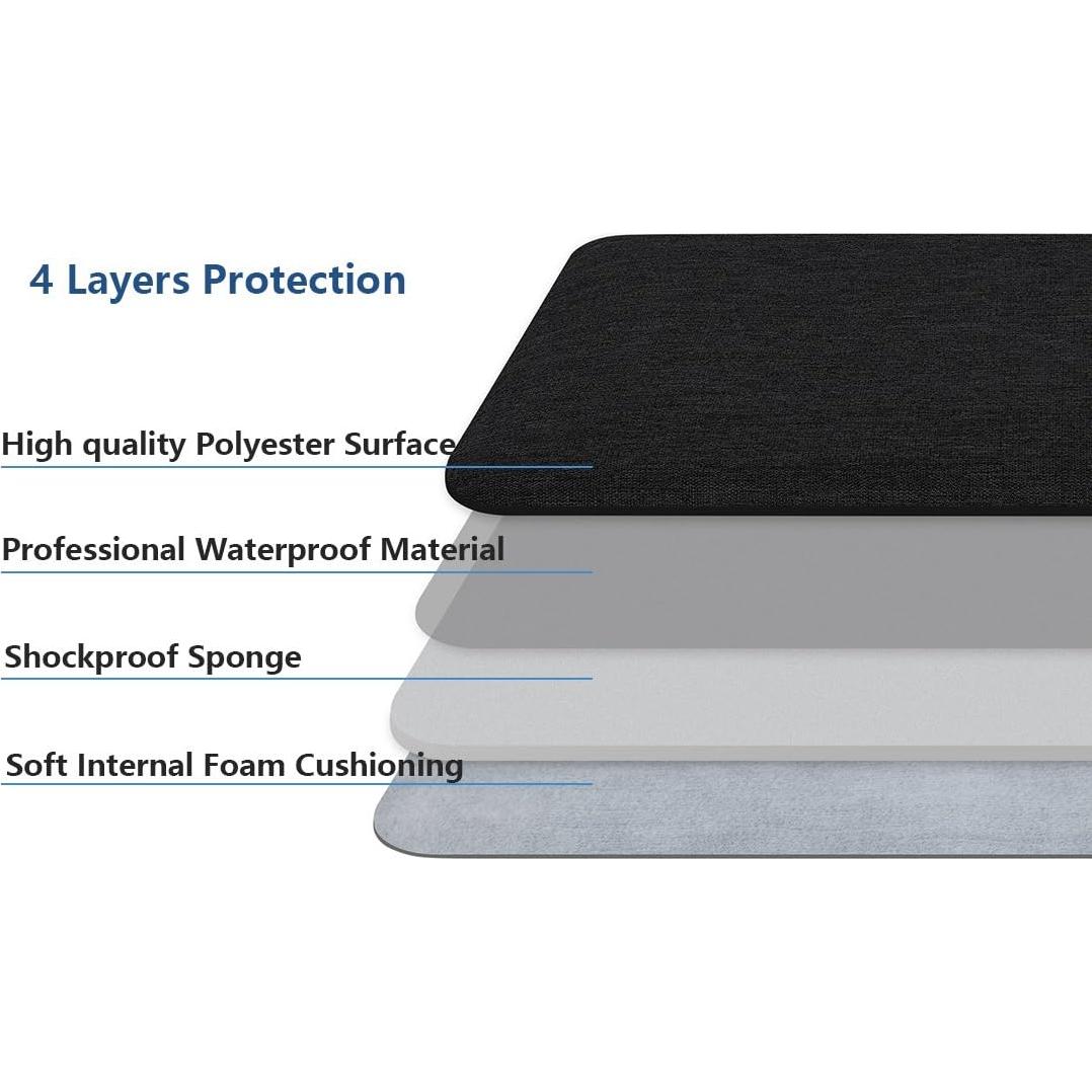 Funda para portátil Kogzzen 13-14" a prueba de golpes - Negro