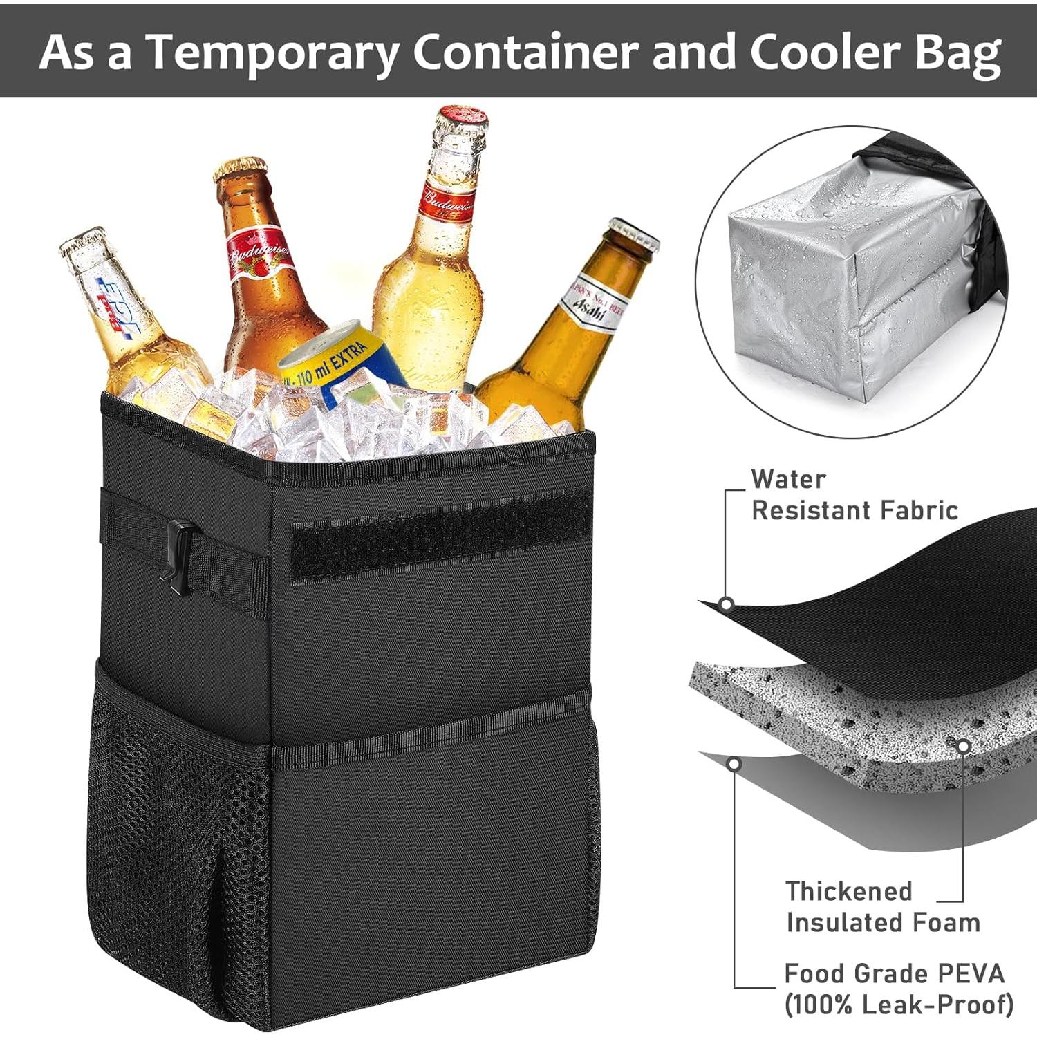 Basurero de Coche Accmor Negro Impermeable con 60 Bolsas