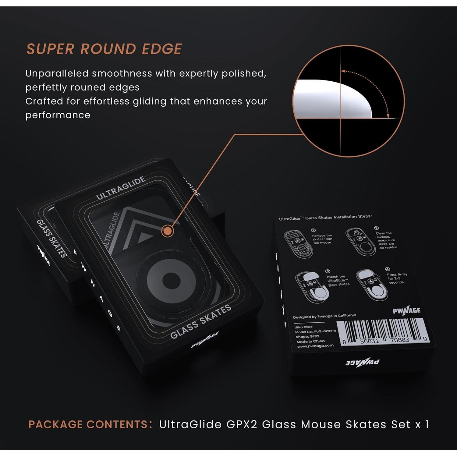 PWNAGE Patines de Vidrio para Ratón G PRO X 2 Superlight