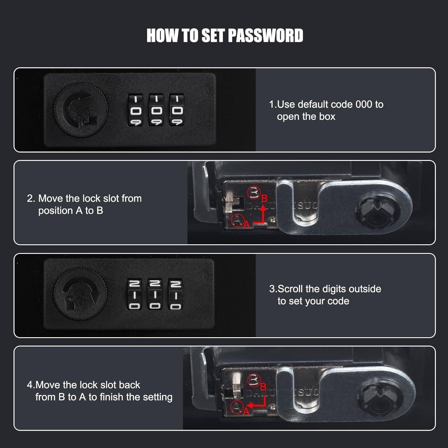 Caja de Dinero Crinwaki con Cerradura de Combinación 30x24x9cm