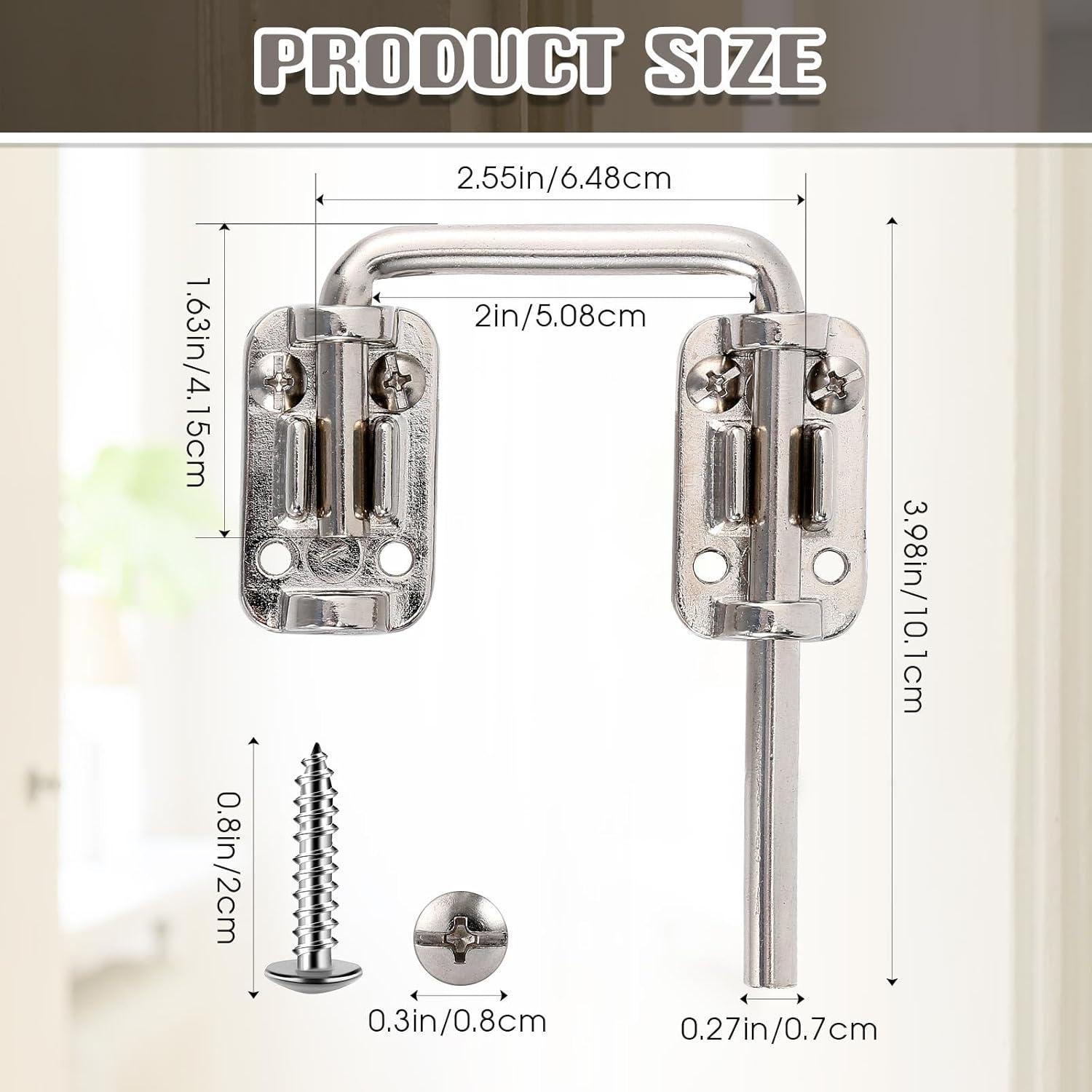 Cerradura de Bucle Hicarer para Puerta Corredera 5.08 cm Níquel