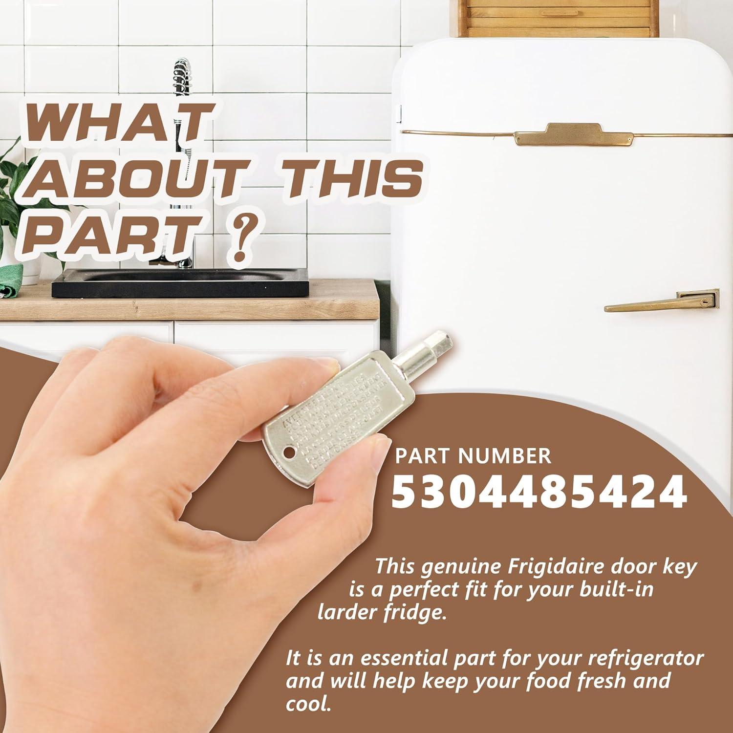 Llave de Metal para Congelador 5304485424 Compatible Frigidaire