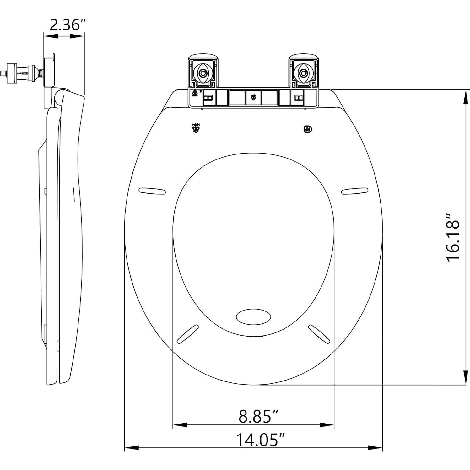 Asiento de Inodoro Redondo GarveeTech Blanco Cierre Lento