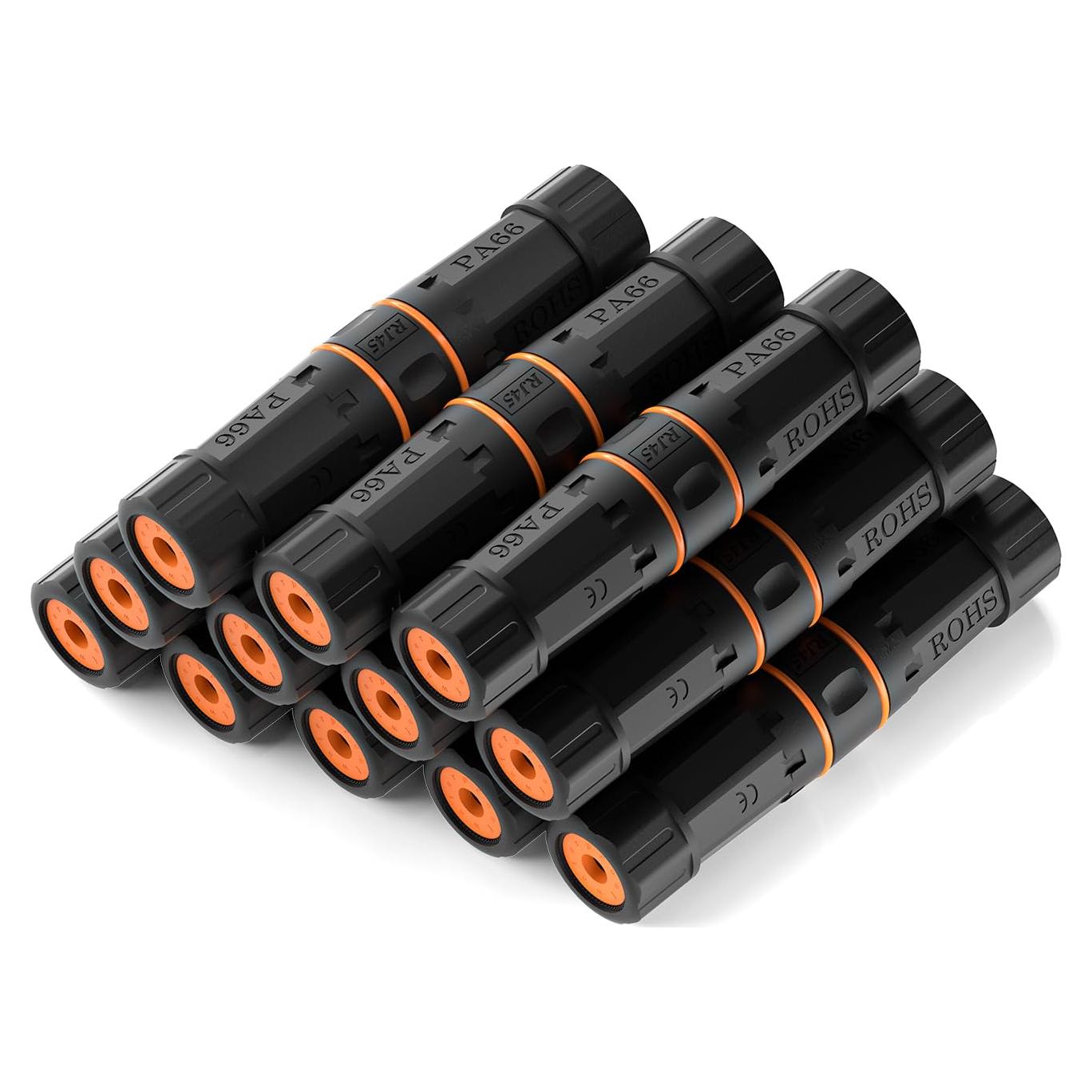 Acoplador RJ45 a Prueba de Agua Dingsun IP68 12 Unidades