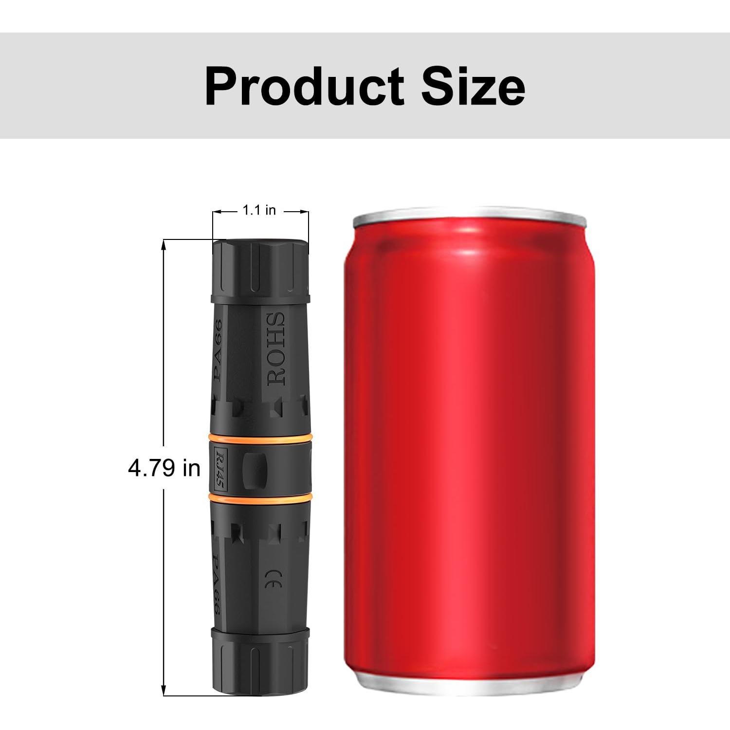 Acoplador RJ45 a Prueba de Agua Dingsun IP68 12 Unidades