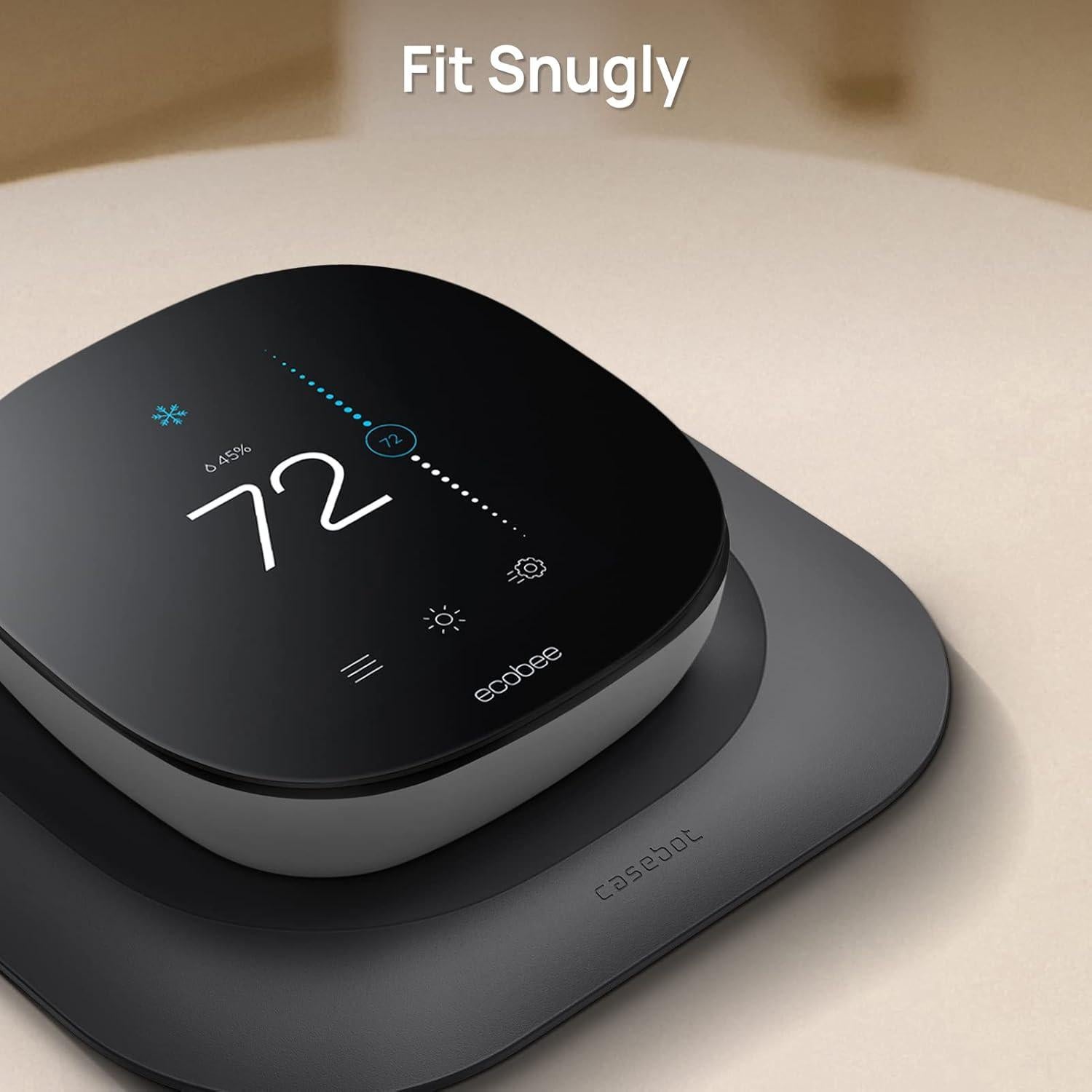 Placa de Pared CaseBot para Termostato Ecobee 2022, Negro Mate