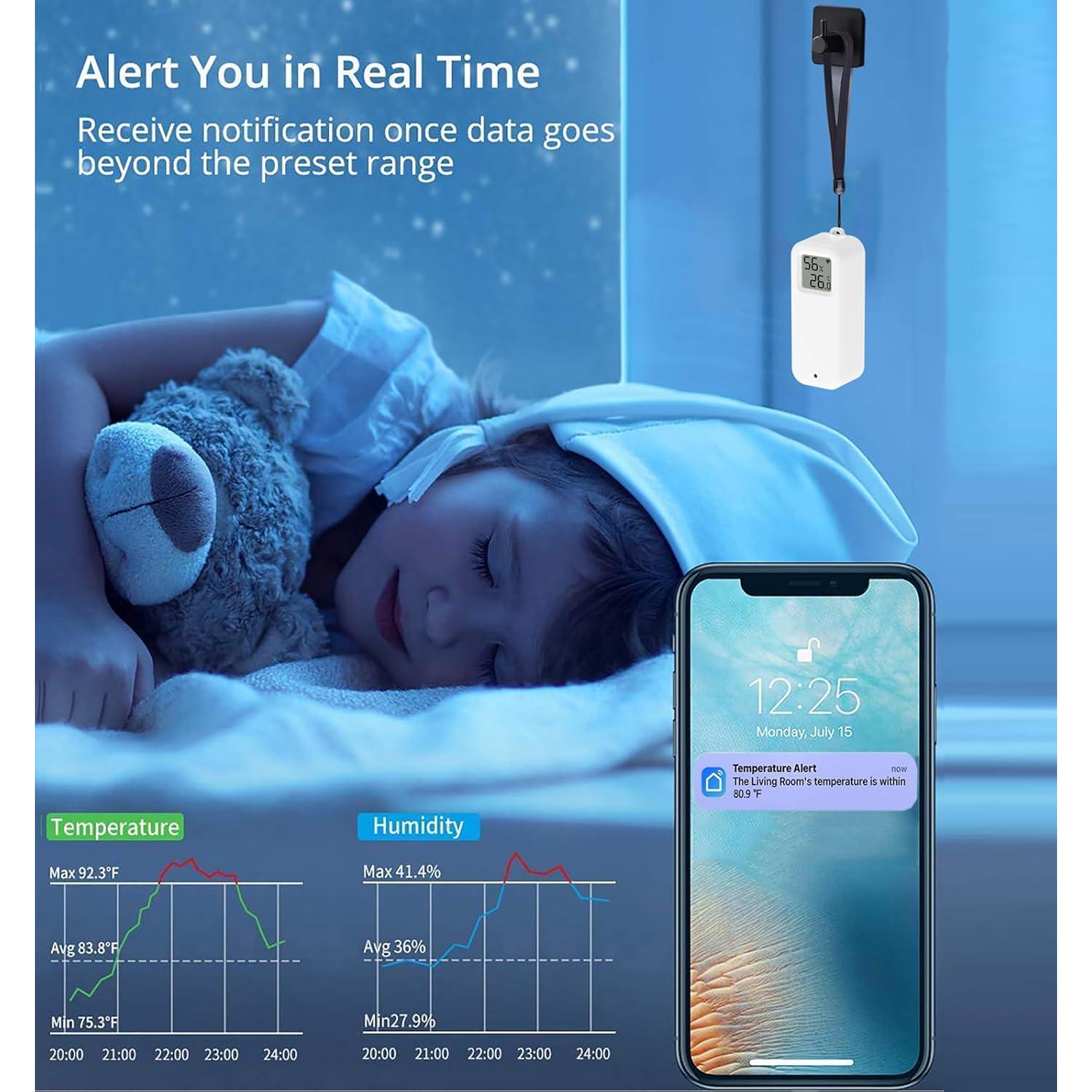 Termómetro e Higrómetro Inteligente WiFi SENCKIT TH13Y