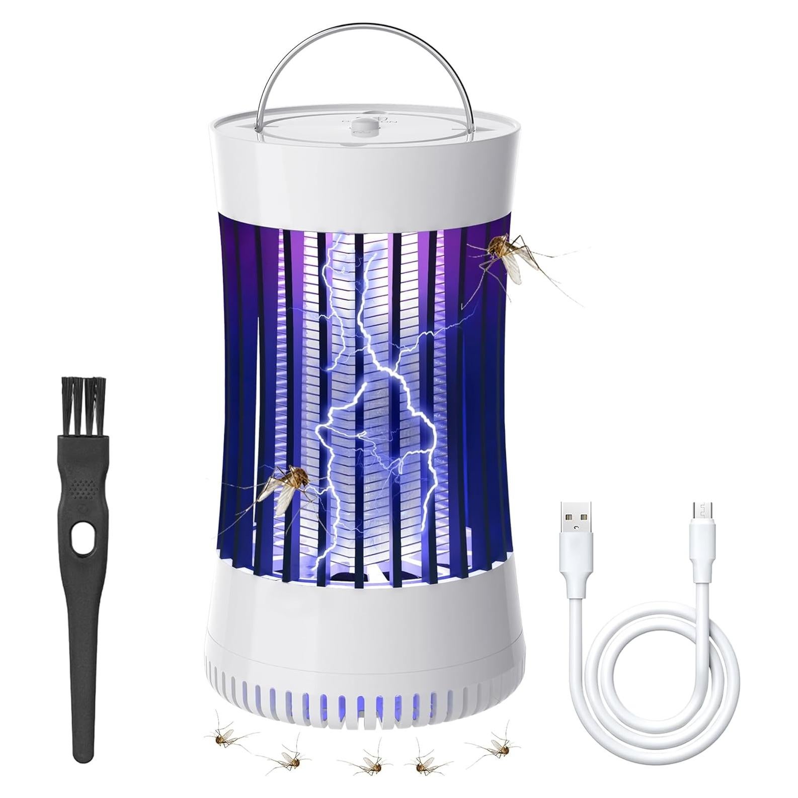 Trampa eléctrica para insectos Phosooy 1500V con ventilador