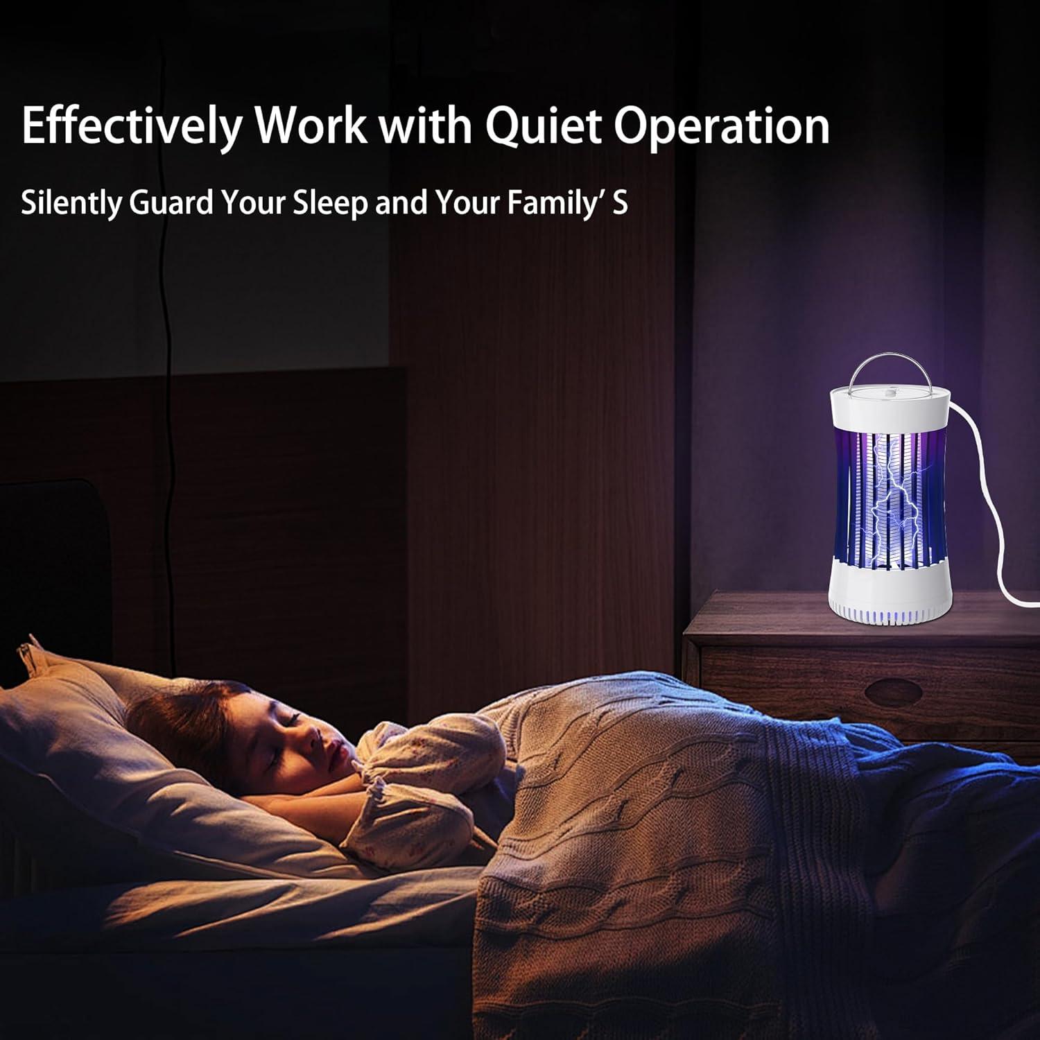 Trampa eléctrica para insectos Phosooy 1500V con ventilador