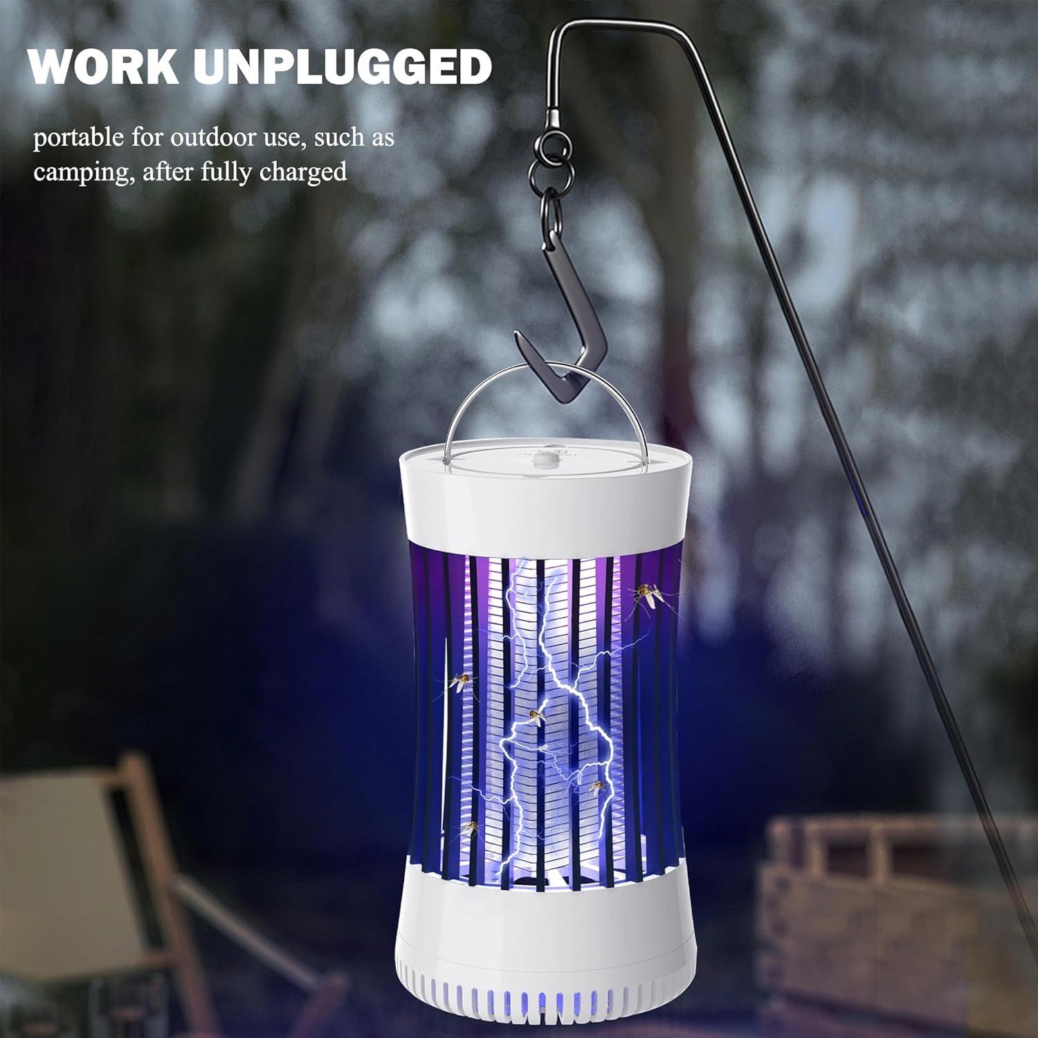 Trampa eléctrica para insectos Phosooy 1500V con ventilador