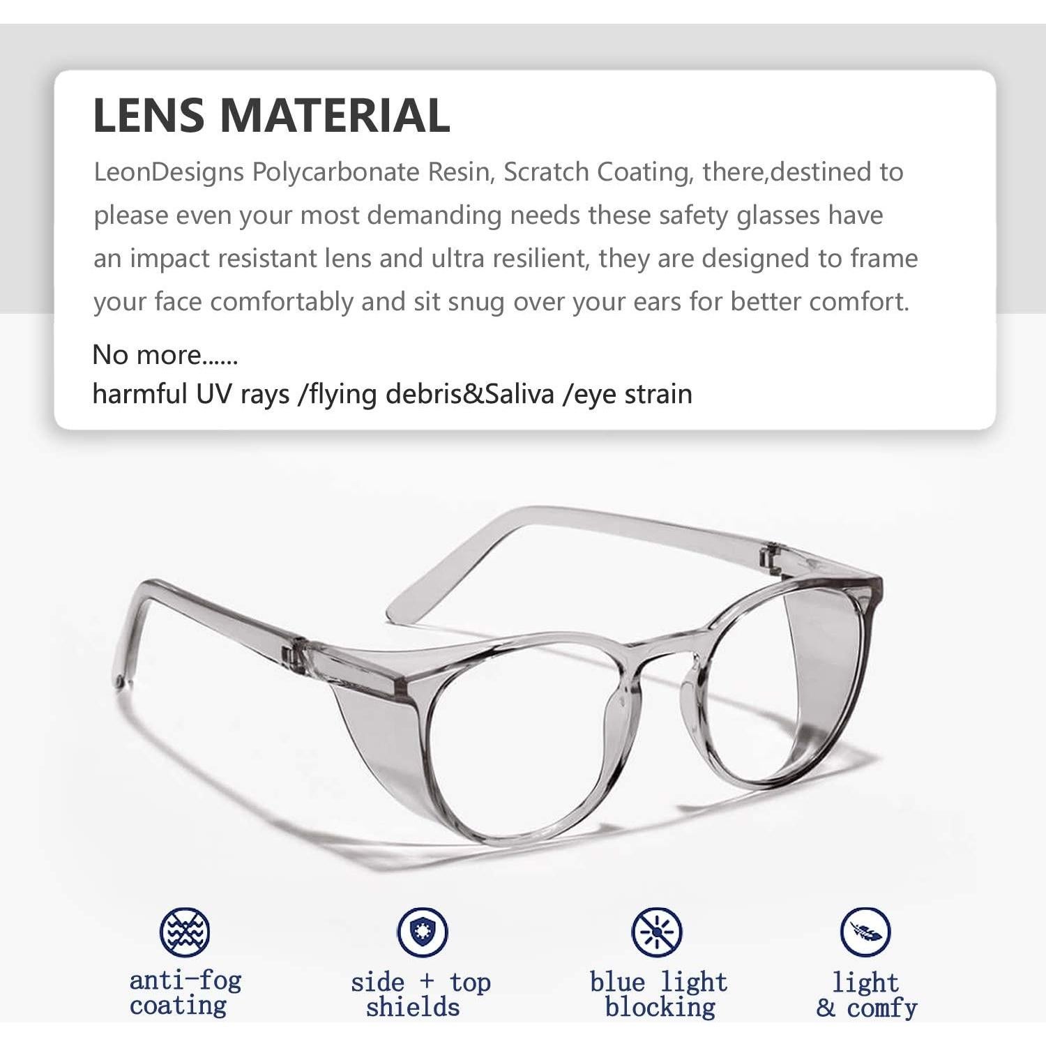 Gafas de Seguridad Antivaho LeonDesigns UV400 Negras