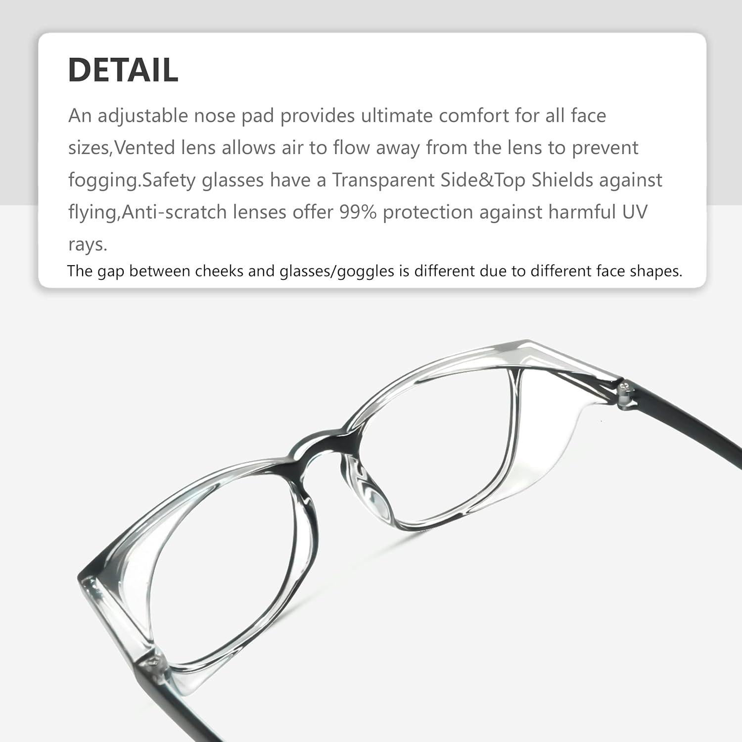 Gafas de Seguridad LeonDesigns Antivaho UV Azul 15.7x7.4cm