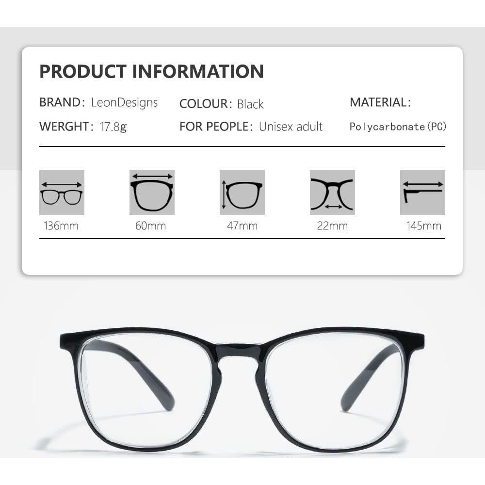 Gafas de Seguridad LeonDesigns Antivaho UV Azul 15.7x7.4cm